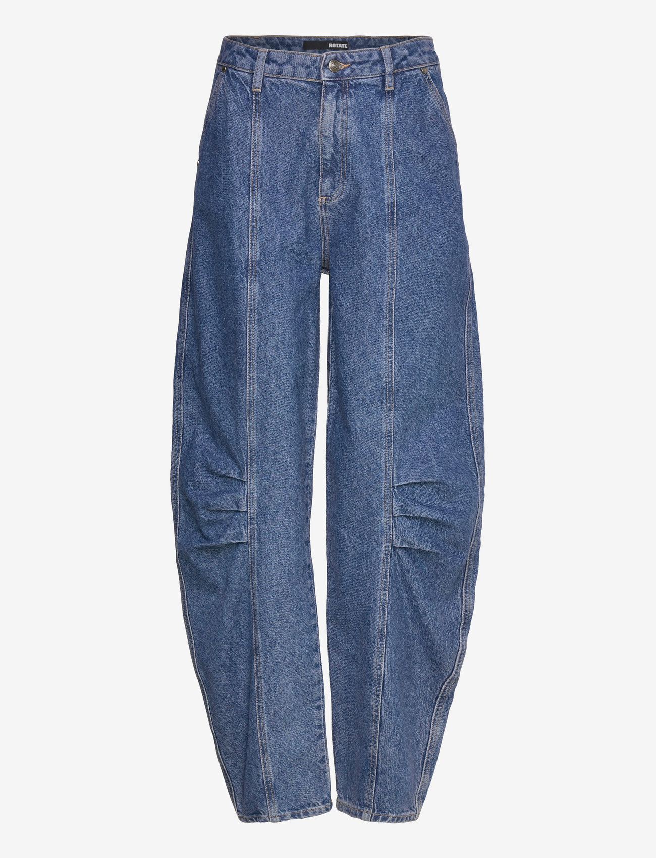 ROTATE - TWILL CARGO PANTS - brede jeans - medium blue denim - 0