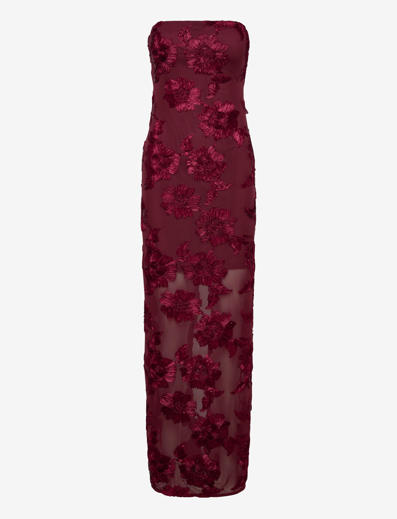 ROTATE - 3D MESH MAXI DRESS - aftenkjoler - tawny port - 0