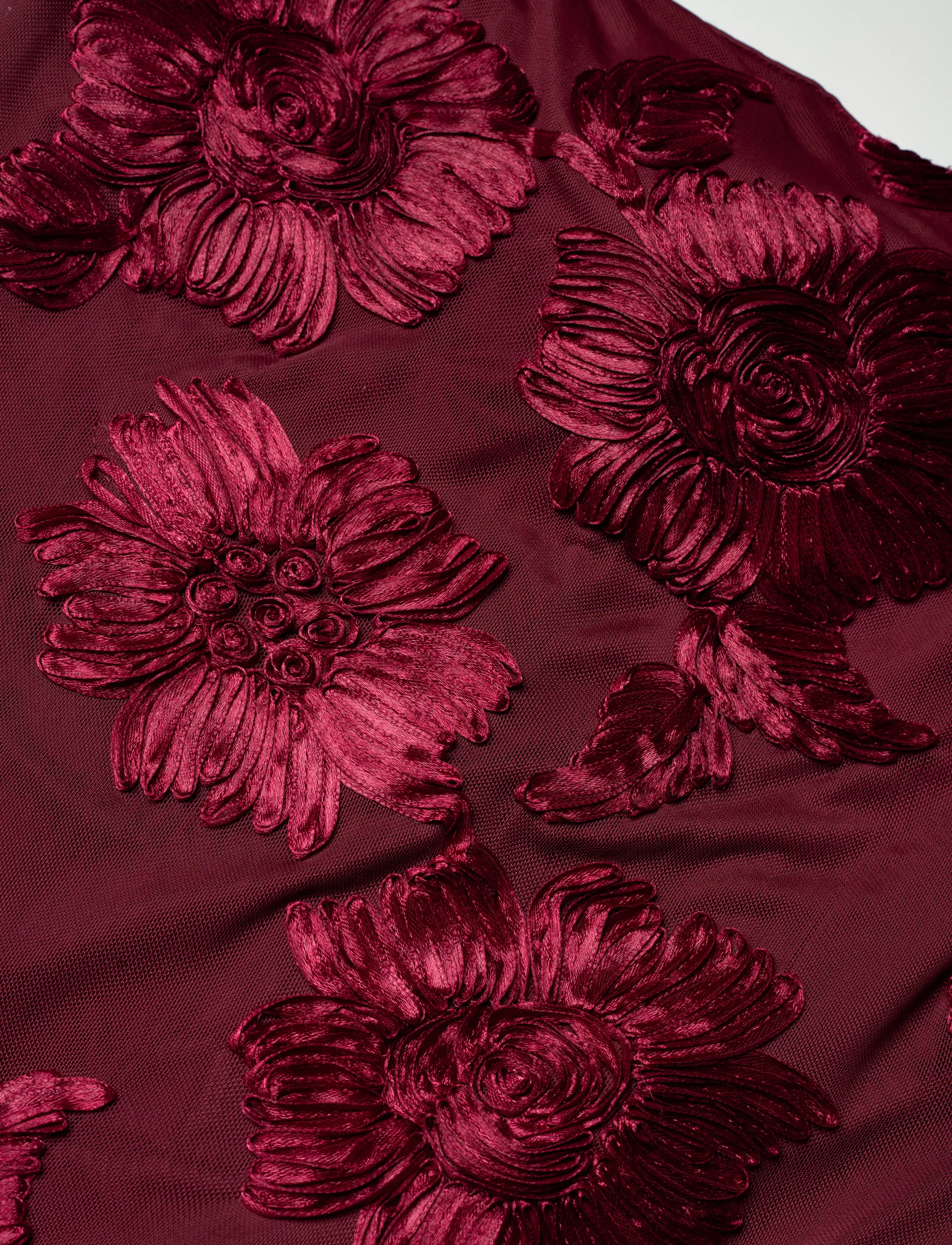 ROTATE - 3D MESH MAXI DRESS - tawny port - 3