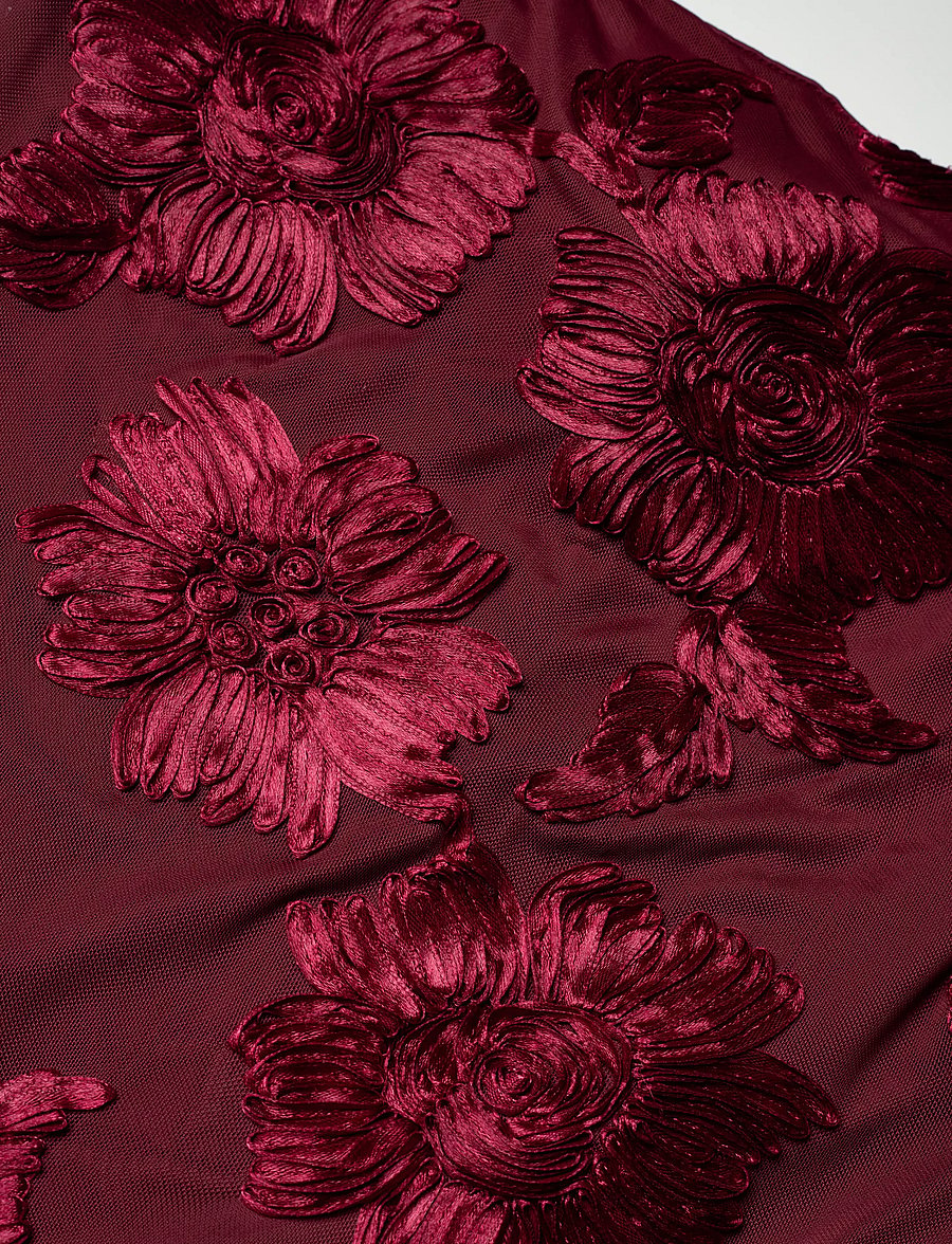 ROTATE - 3D MESH MAXI DRESS - tawny port - 3