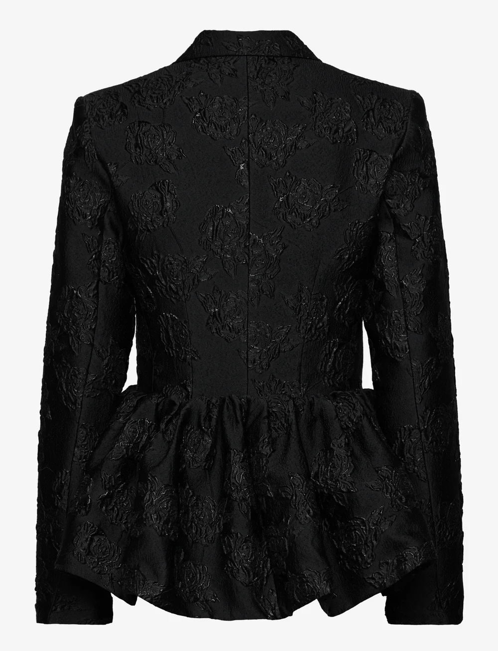 ROTATE Birger Christensen - Jacquard Draped Blazer - einreihige blazer - black - 2