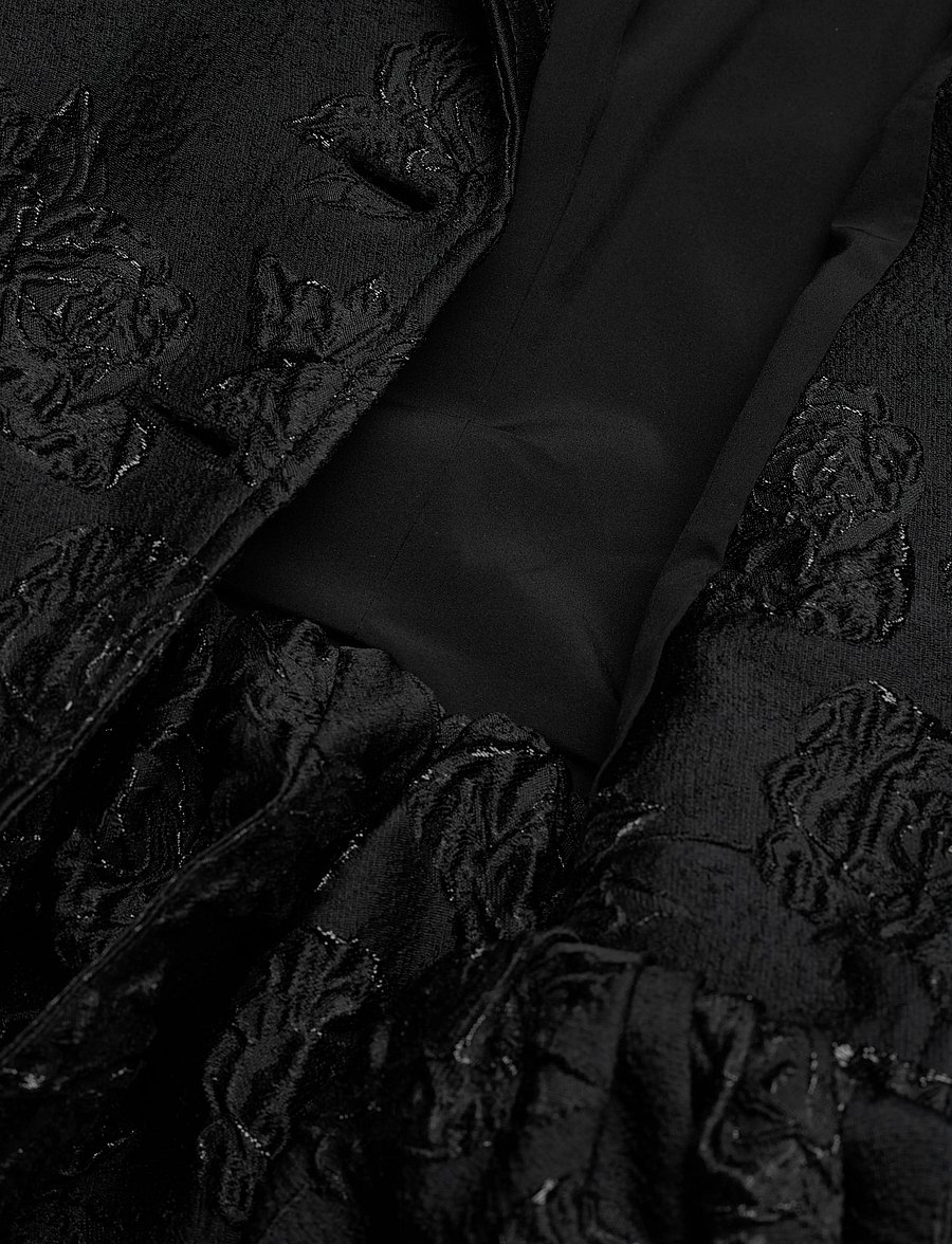 ROTATE - JACQUARD DRAPED BLAZER - einhnepptir jakkar - black - 5