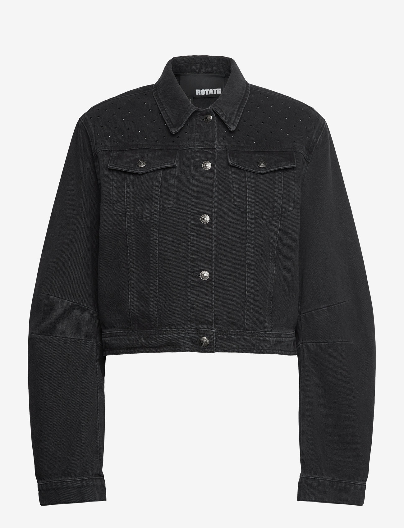 ROTATE Birger Christensen - Denim Oversized Jacket - teksatagid - dark grey denim - 0