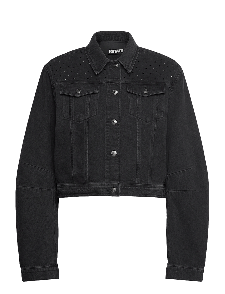 ROTATE - Denim Oversized Jacket - dark grey denim - 0