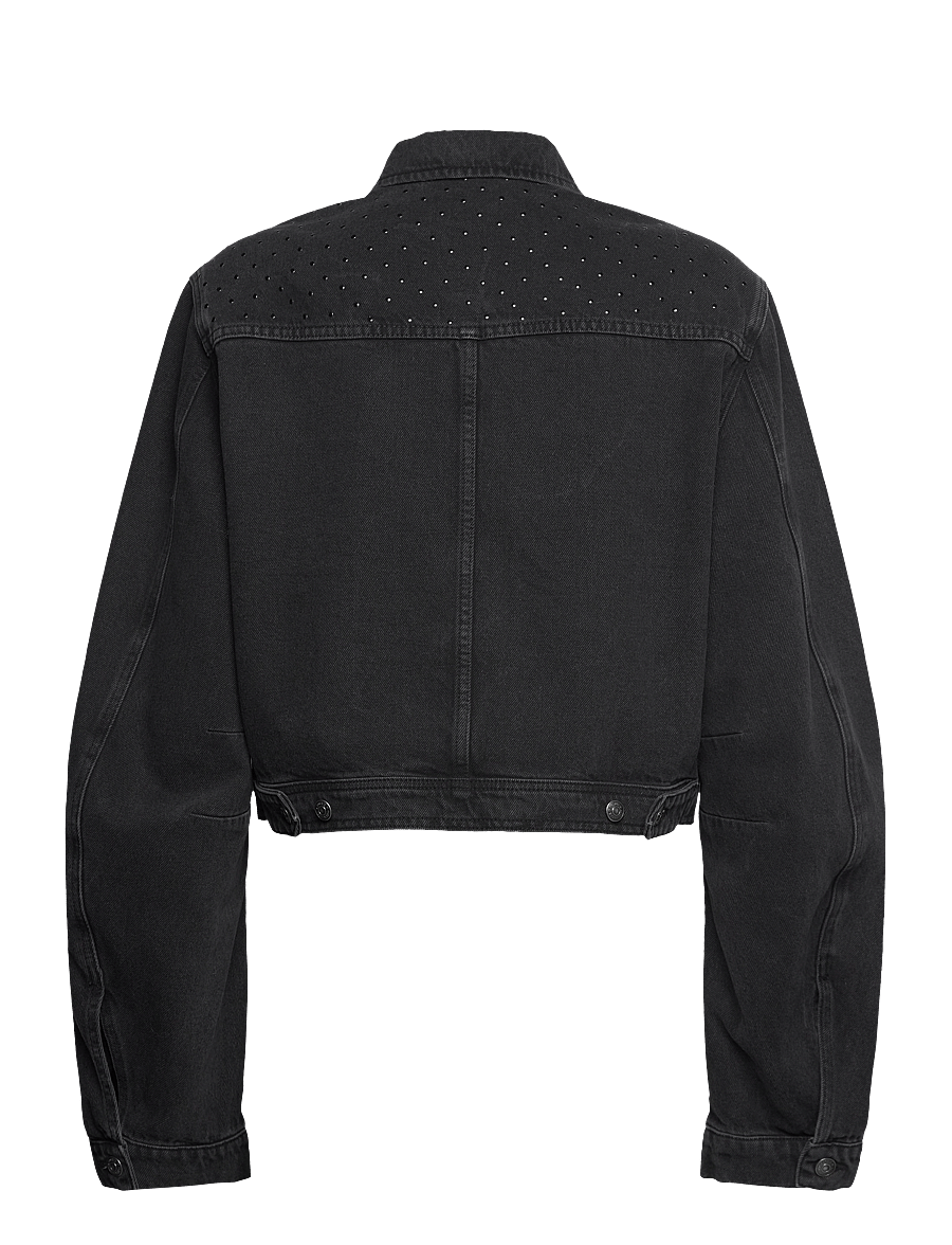 ROTATE - Denim Oversized Jacket - dark grey denim - 1