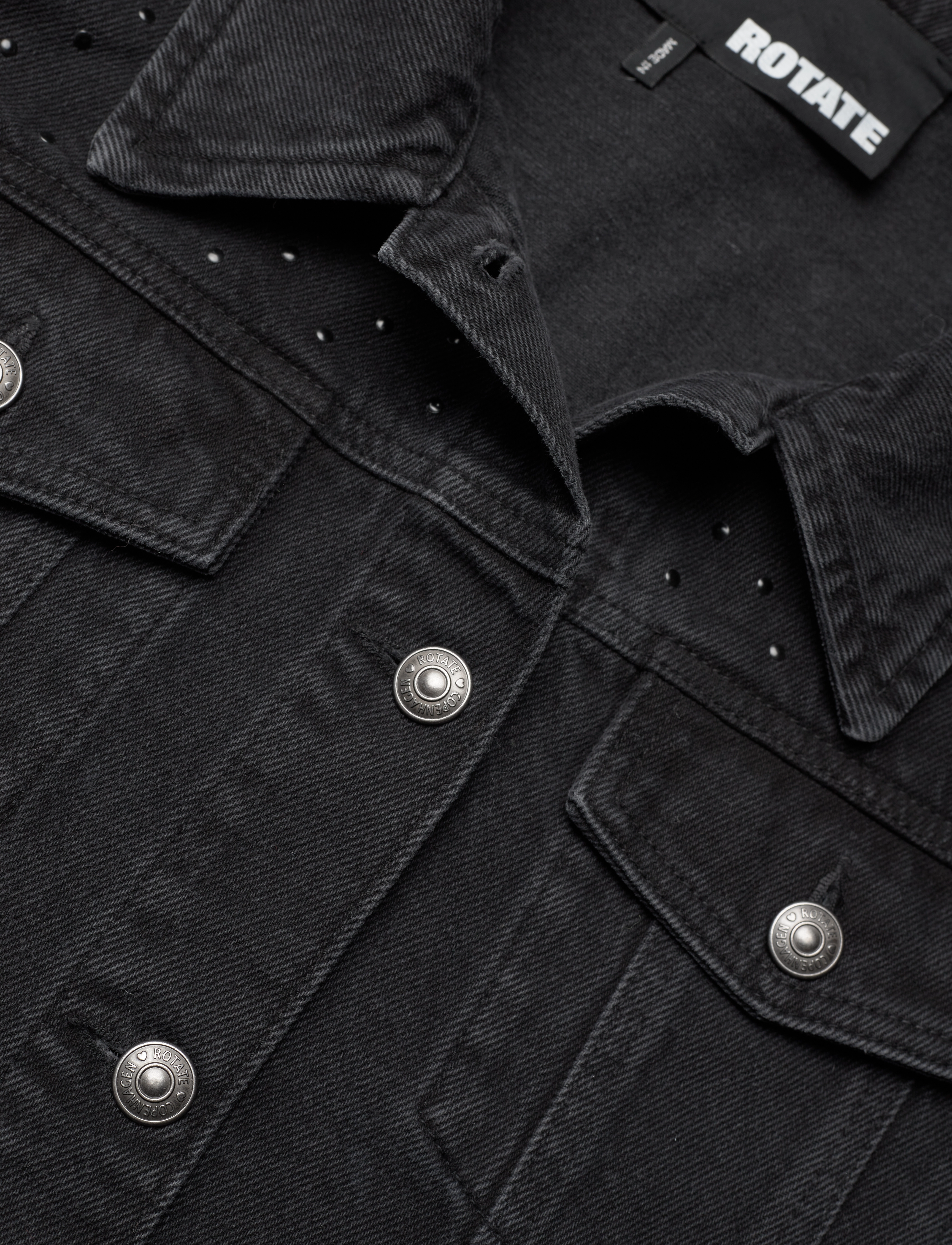 ROTATE - Denim Oversized Jacket - dark grey denim - 2