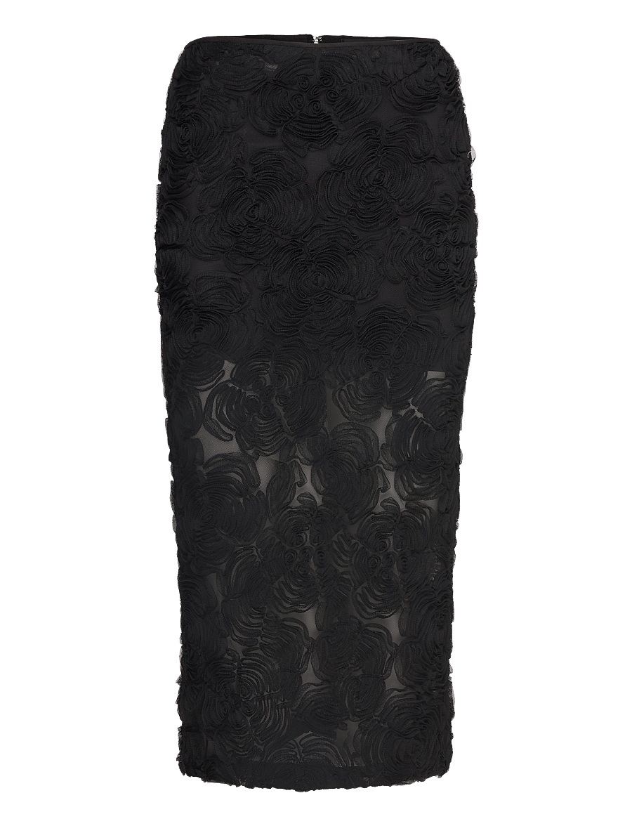 ROTATE - Flower Mesh Pencil Skirt - black - 0