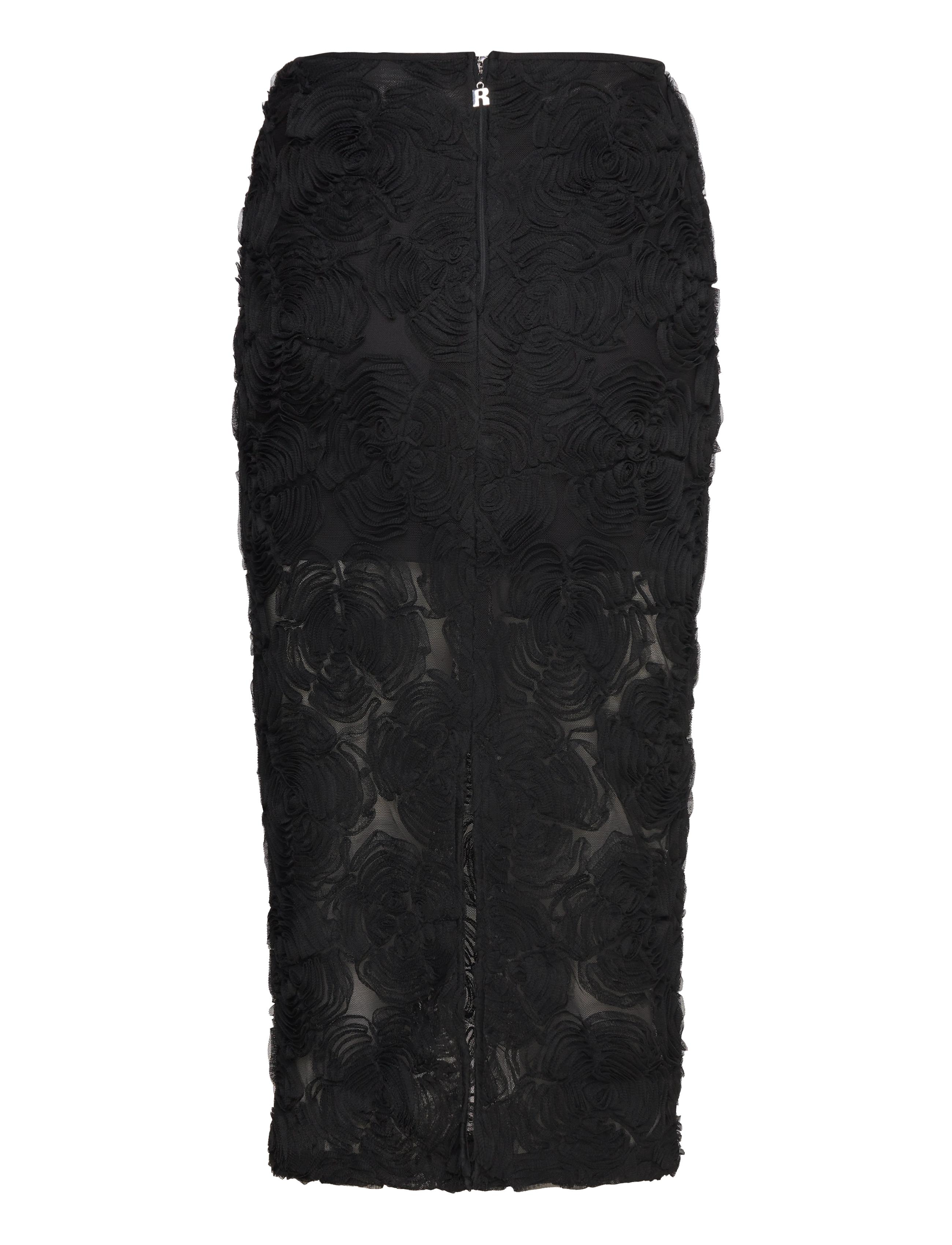 ROTATE - Flower Mesh Pencil Skirt - black - 1