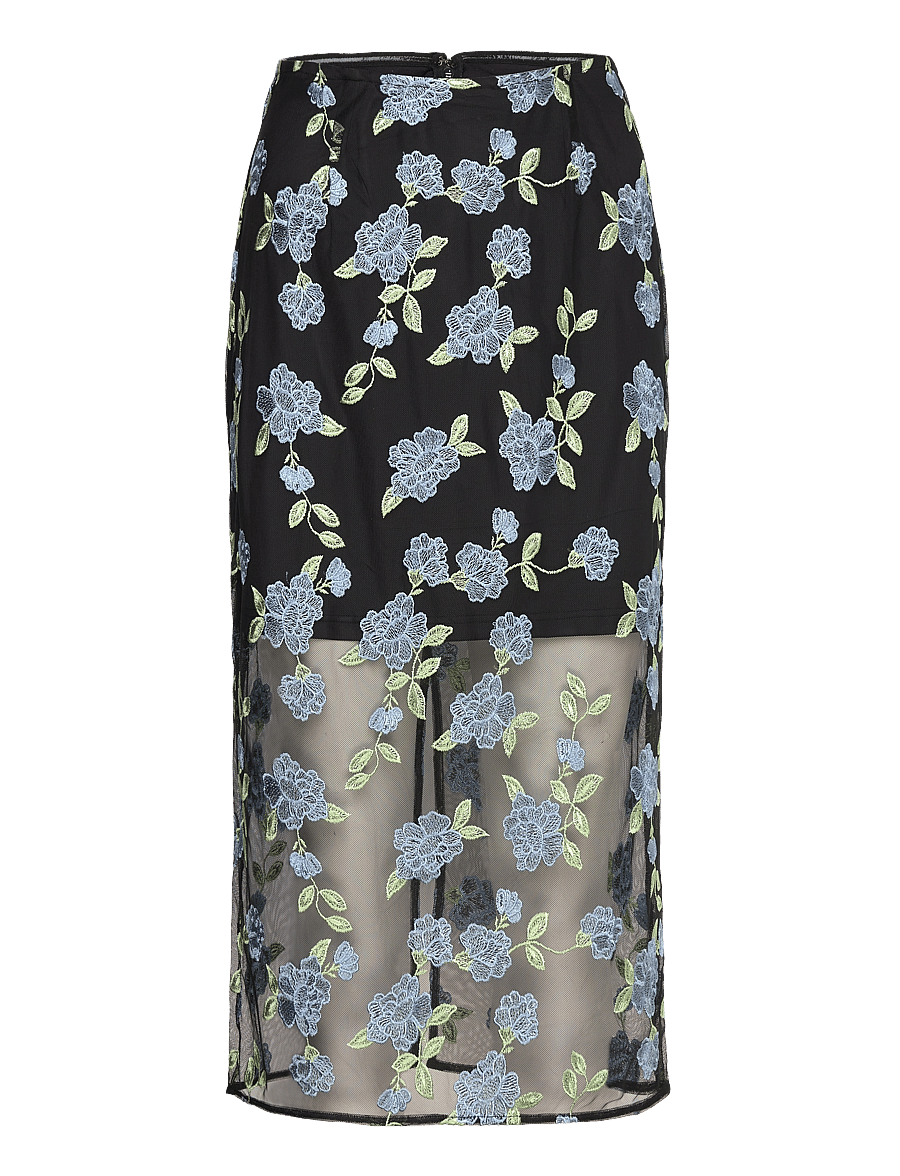 ROTATE - MESH PENCIL SKIRT - spódnice do kolan i midi - 1000 black comb. - 0