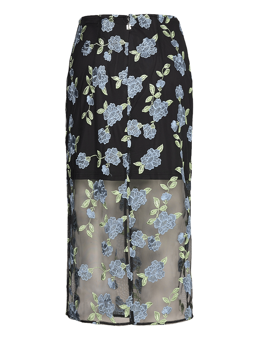 ROTATE - MESH PENCIL SKIRT - spódnice do kolan i midi - 1000 black comb. - 1