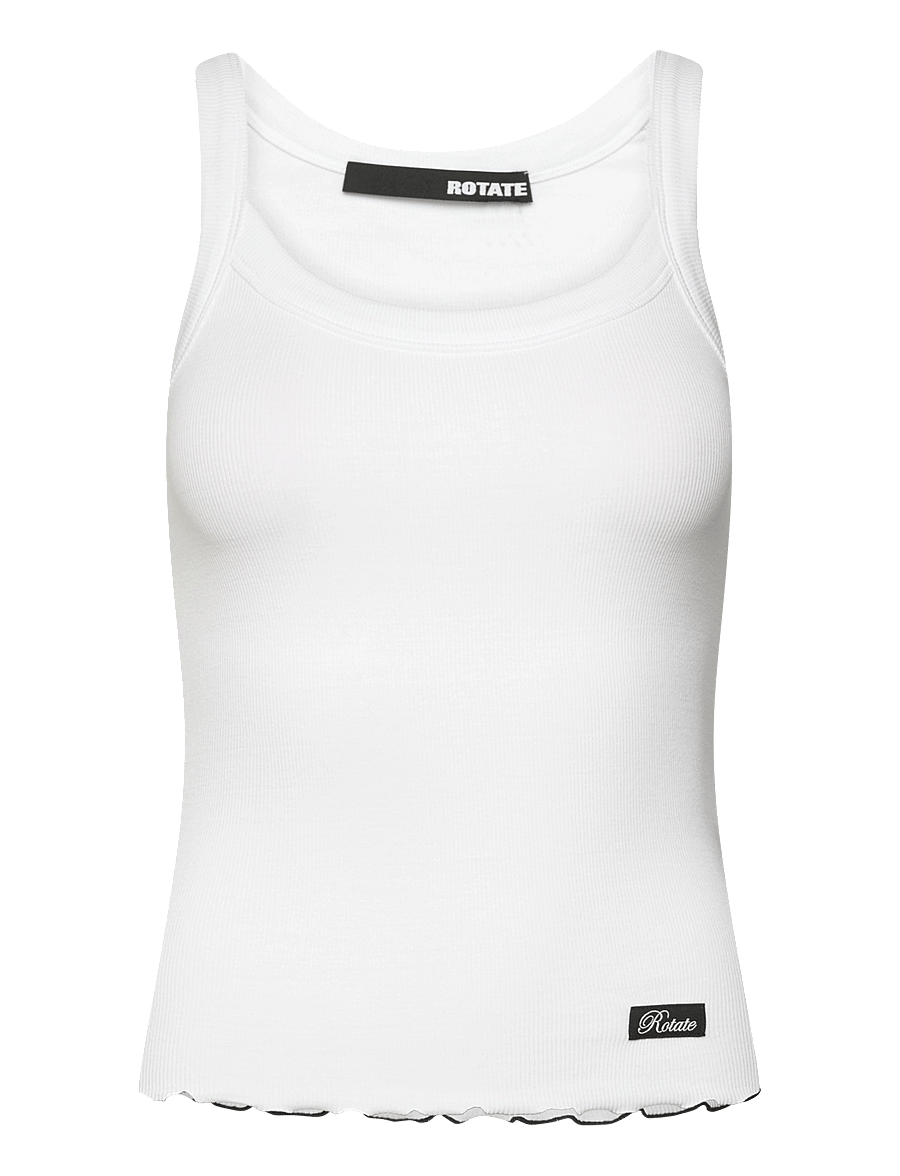ROTATE - Rib Tank Top - varrukateta topid - bright white - 1