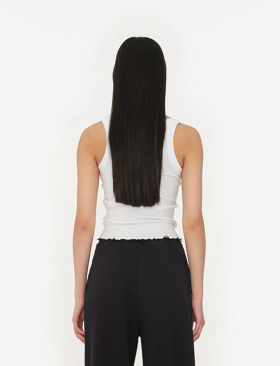 ROTATE - Rib Tank Top - varrukateta topid - bright white - 3