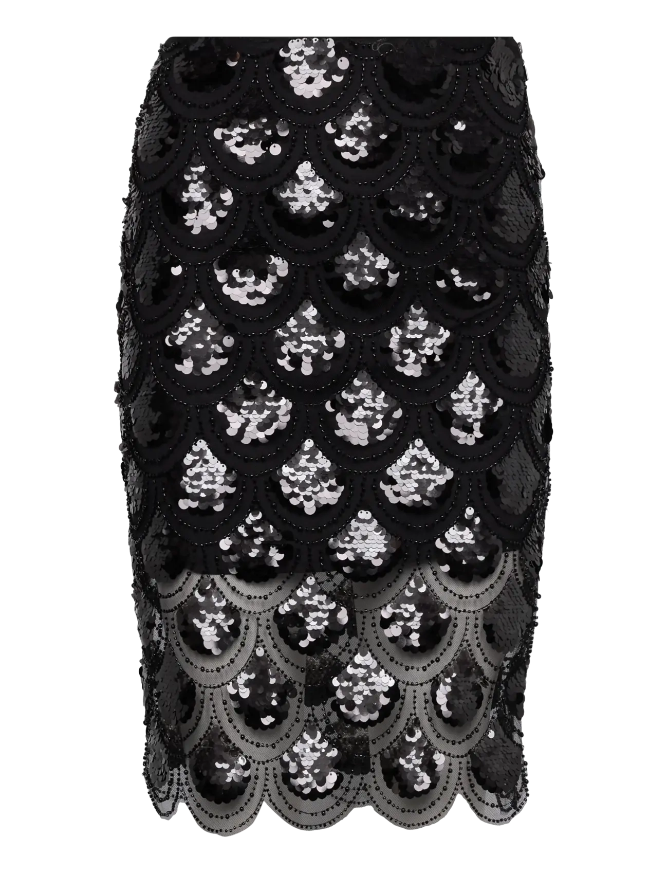 ROTATE SEQUINS PENCIL SKIRT - Paljettkjolar - BLACK / black