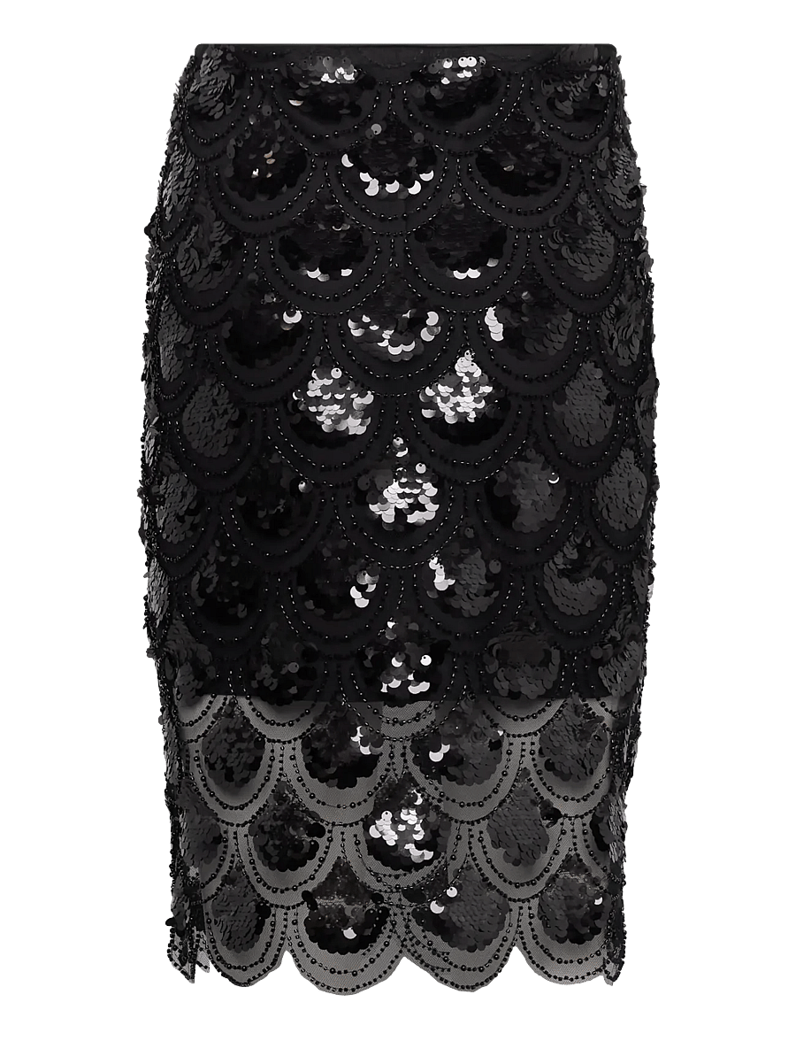 ROTATE - SEQUINS PENCIL SKIRT - black - 1