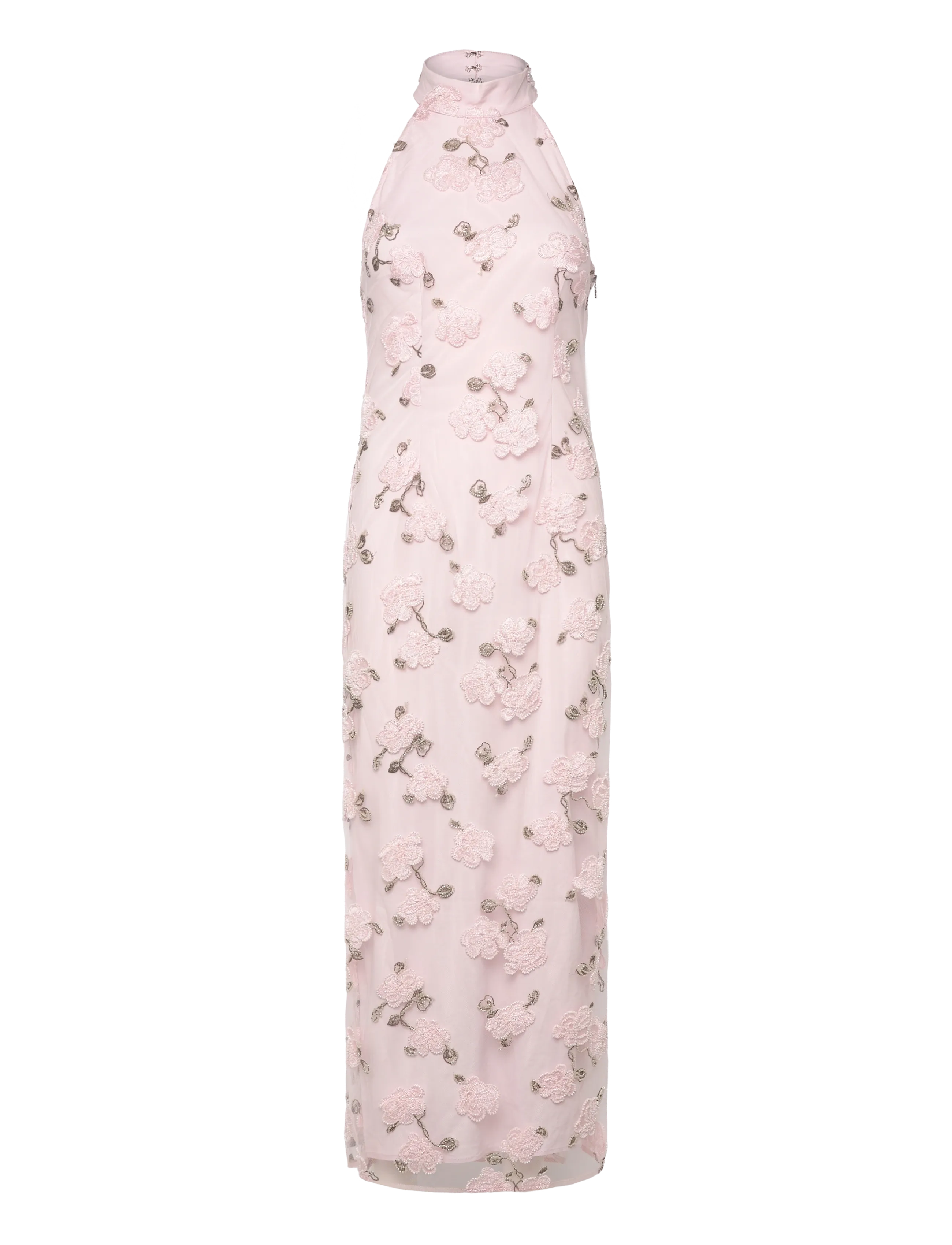 ROTATE Birger Christensen FLOWER BEADS MAXI DRESS - Kollektsioonid - LILAC ASH COMB. / pink/rose