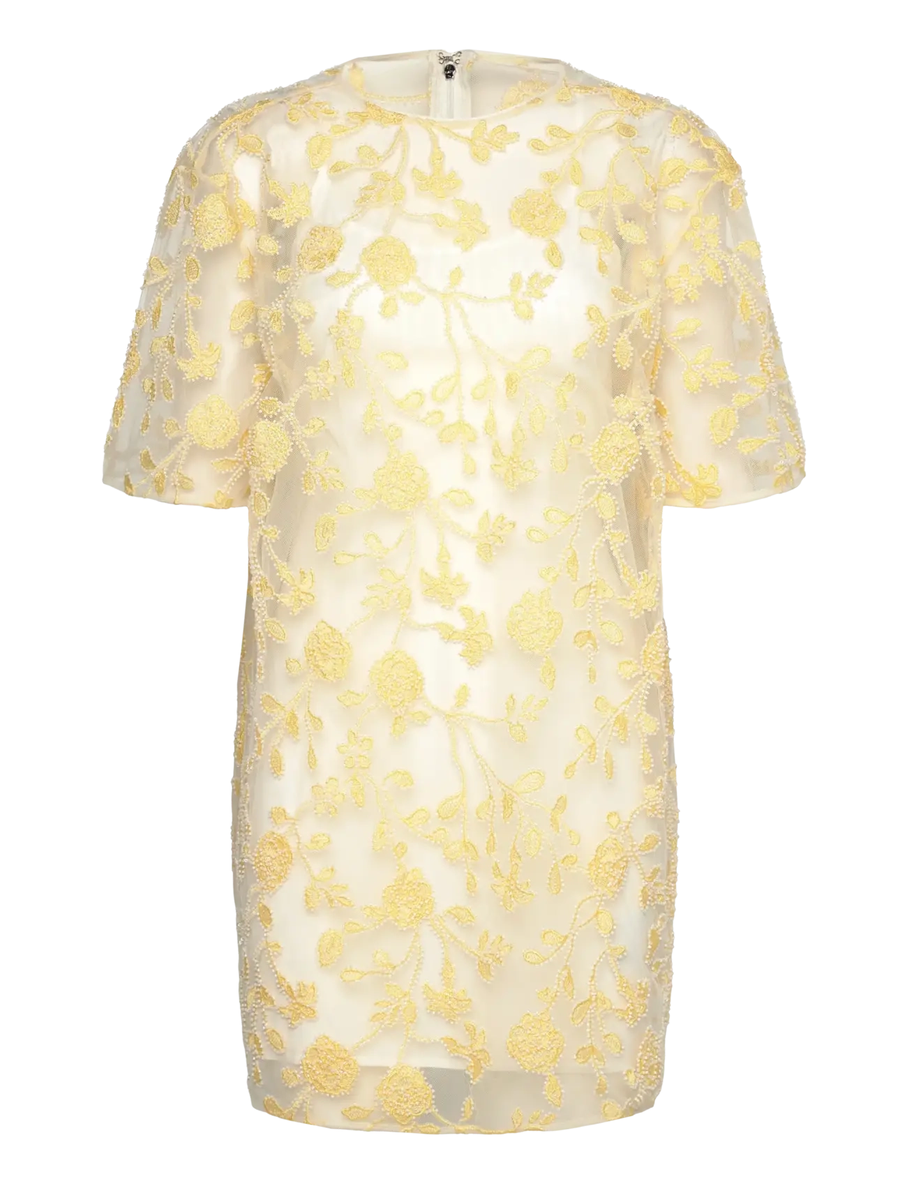 ROTATE Flower Beads Boxy Dress, 36, Dresses, Gelb - Short Frauen