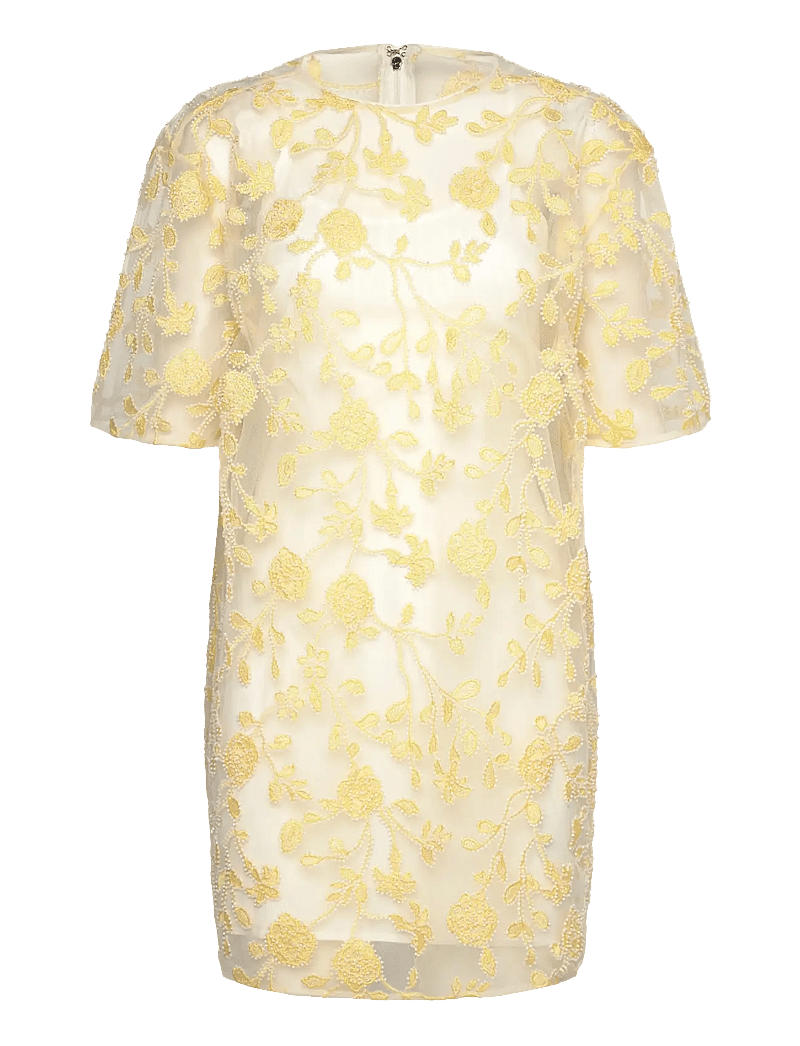 ROTATE - FLOWER BEADS BOXY DRESS - partykleider - egret comb. - 0