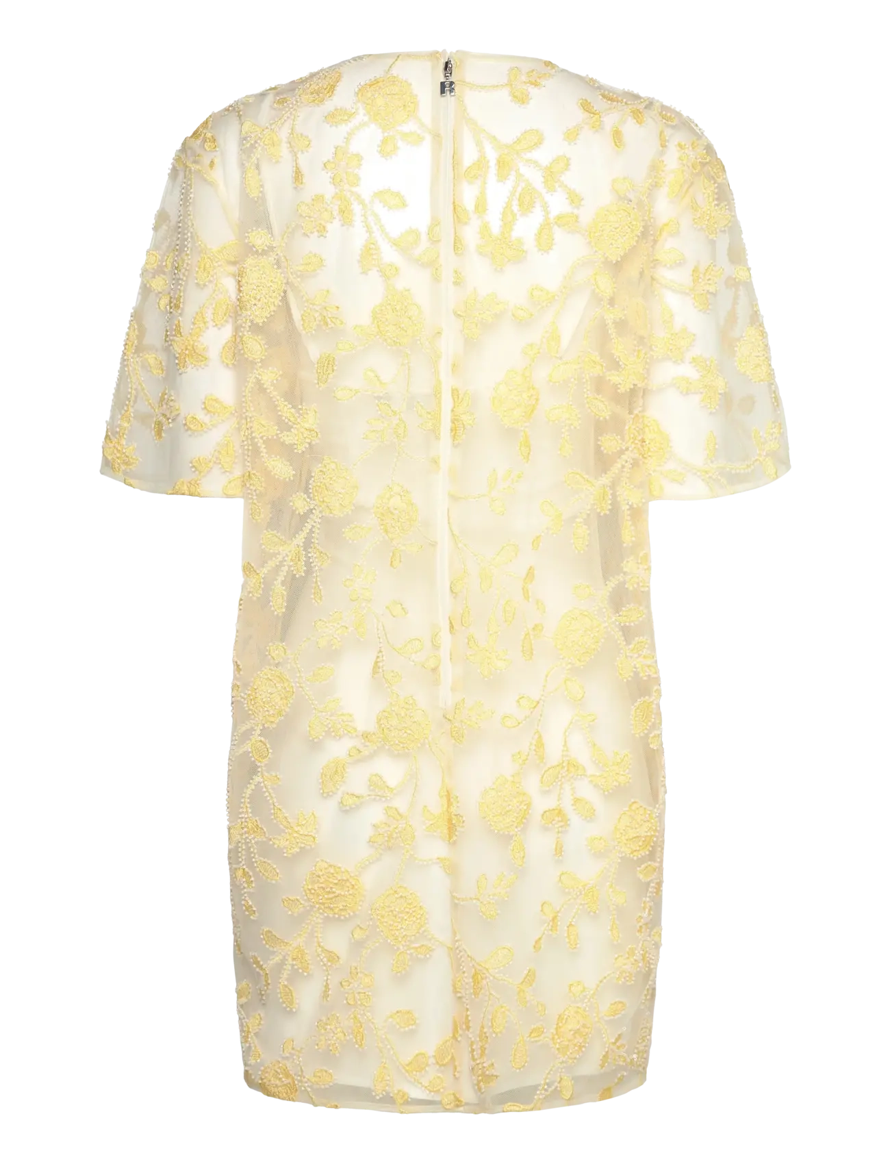 ROTATE - FLOWER BEADS BOXY DRESS - egret comb. - 1