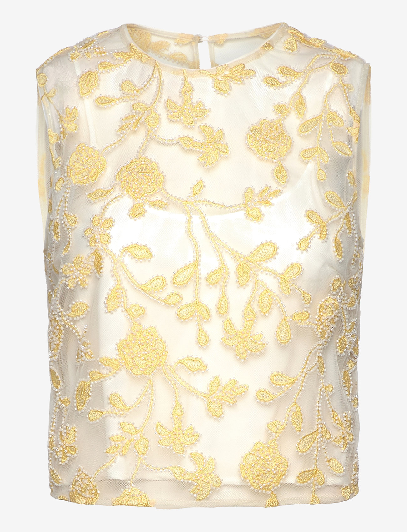 ROTATE - Flower Beads Top - t-shirts - egret comb. - 0