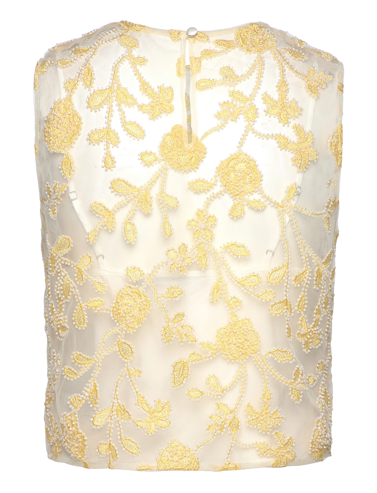 ROTATE - Flower Beads Top - t-shirts - egret comb. - 1