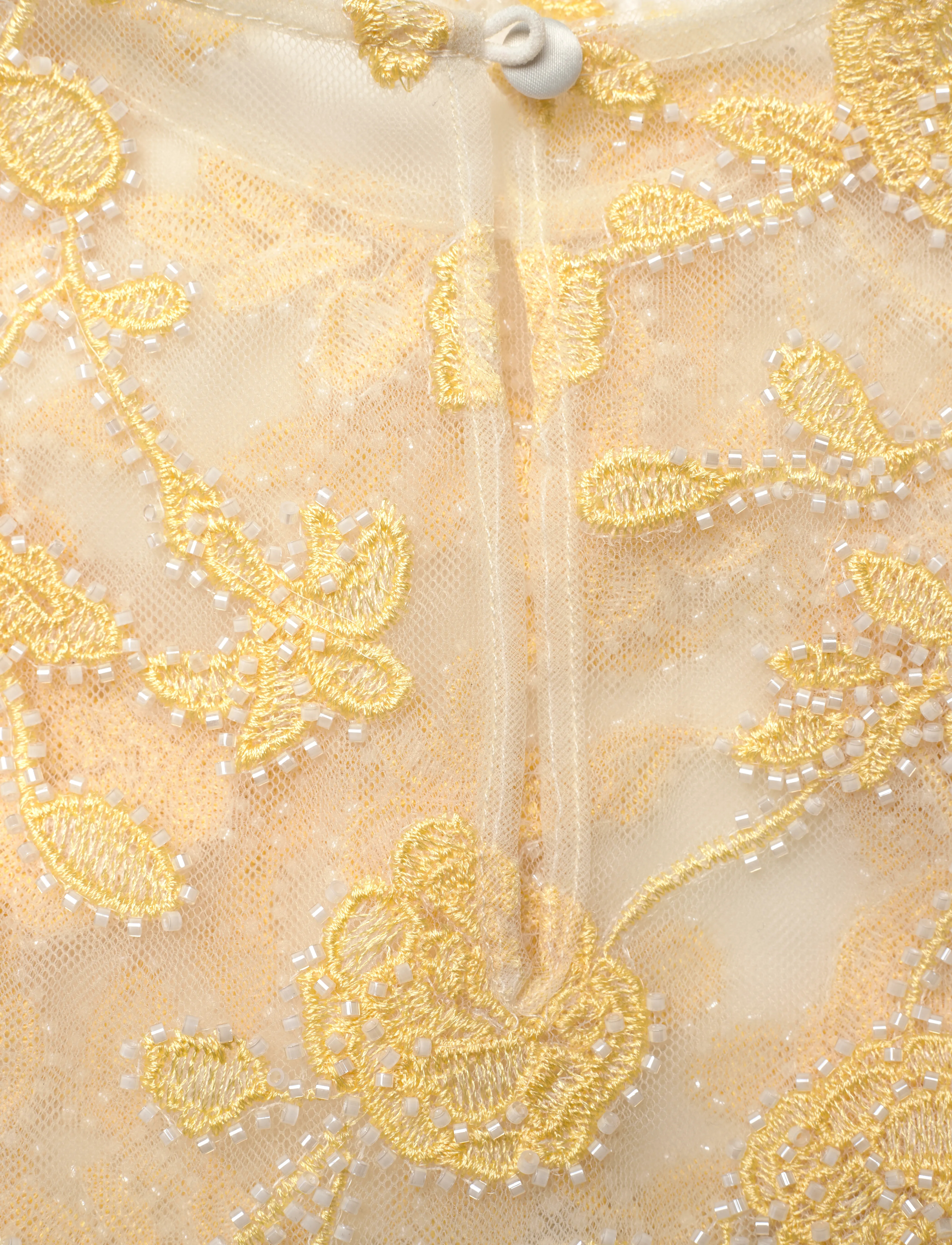 ROTATE - Flower Beads Top - t-shirts - egret comb. - 4