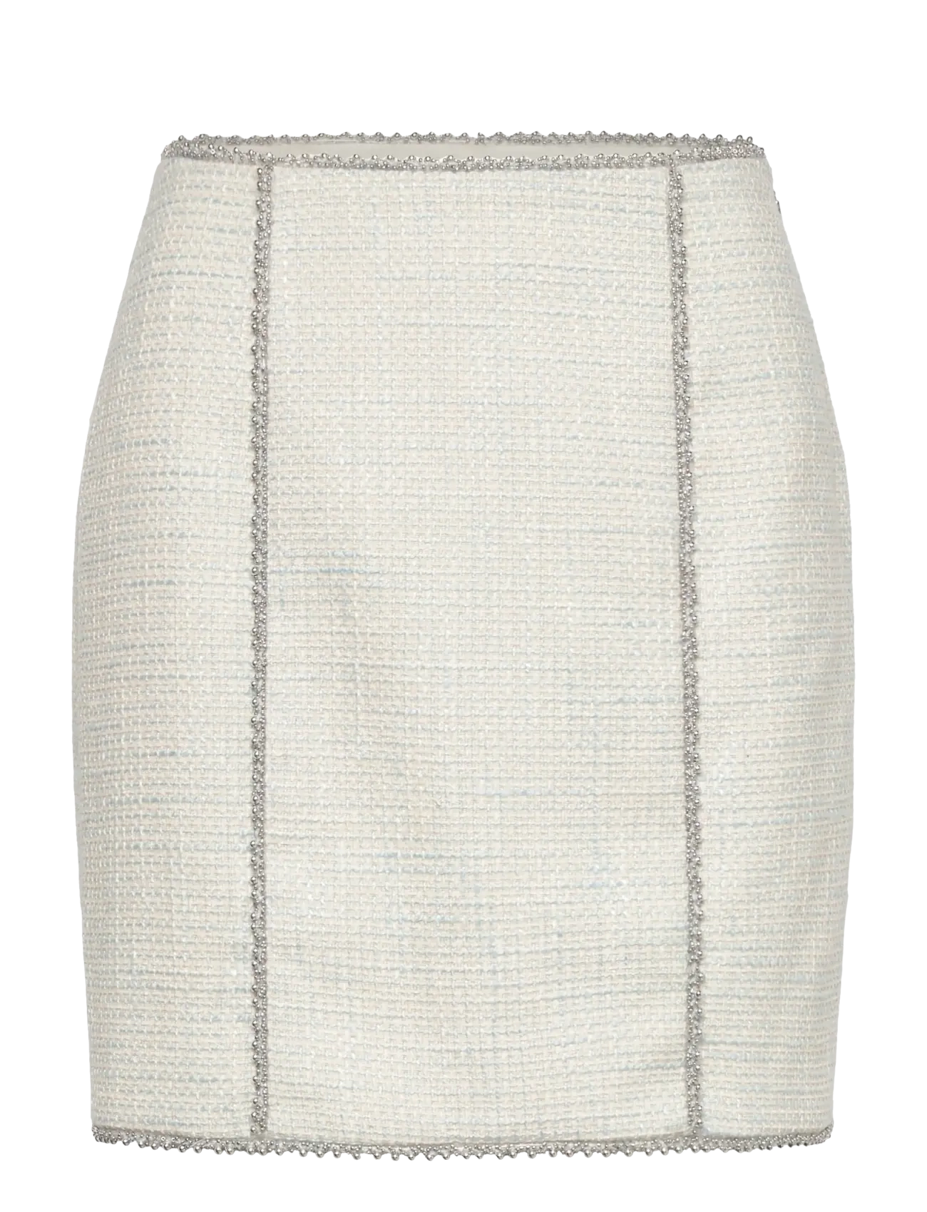 ROTATE Boucle Mini Skirt, Kvinder, Bouclé Miniskørt, Cream, Str: 38