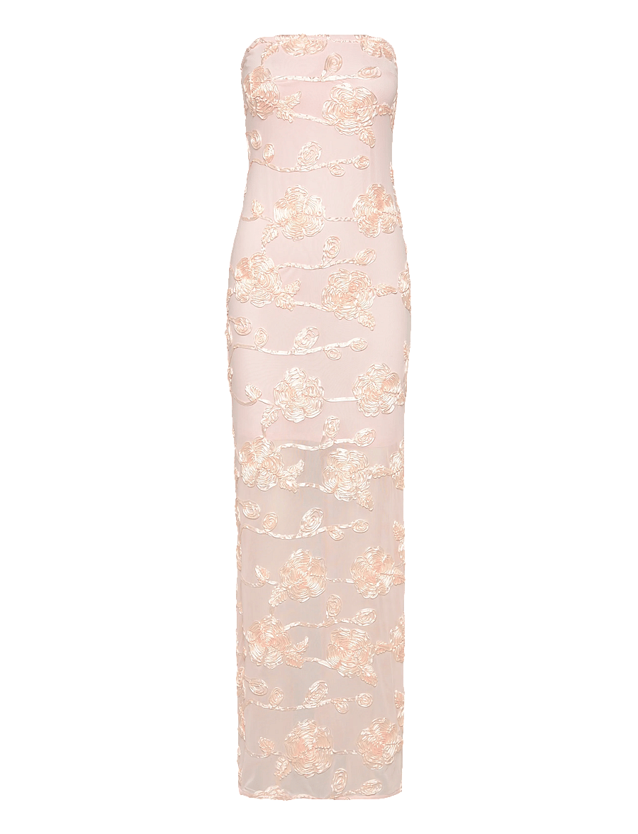 ROTATE - FLOWER MESH TUBE DRESS - angel wing (blush) comb. - 0