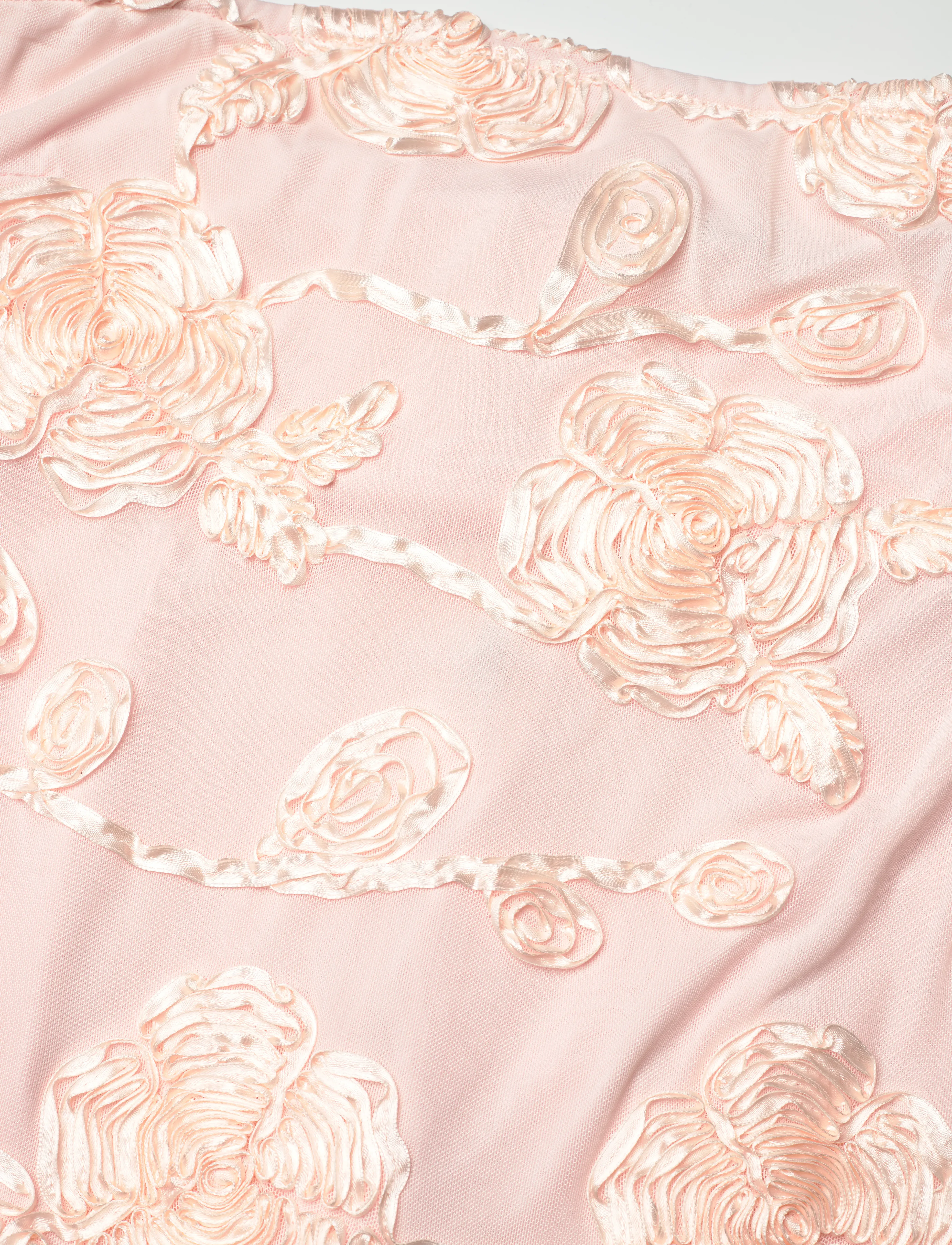 ROTATE - FLOWER MESH TUBE DRESS - angel wing (blush) comb. - 2