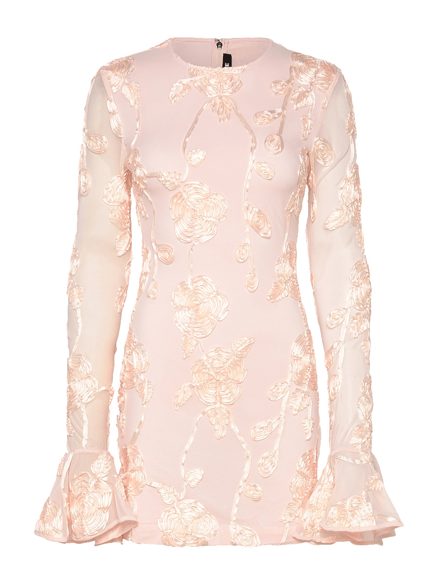 ROTATE - FLOWER MESH MINI DRESS - angel wing (blush) comb. - 0