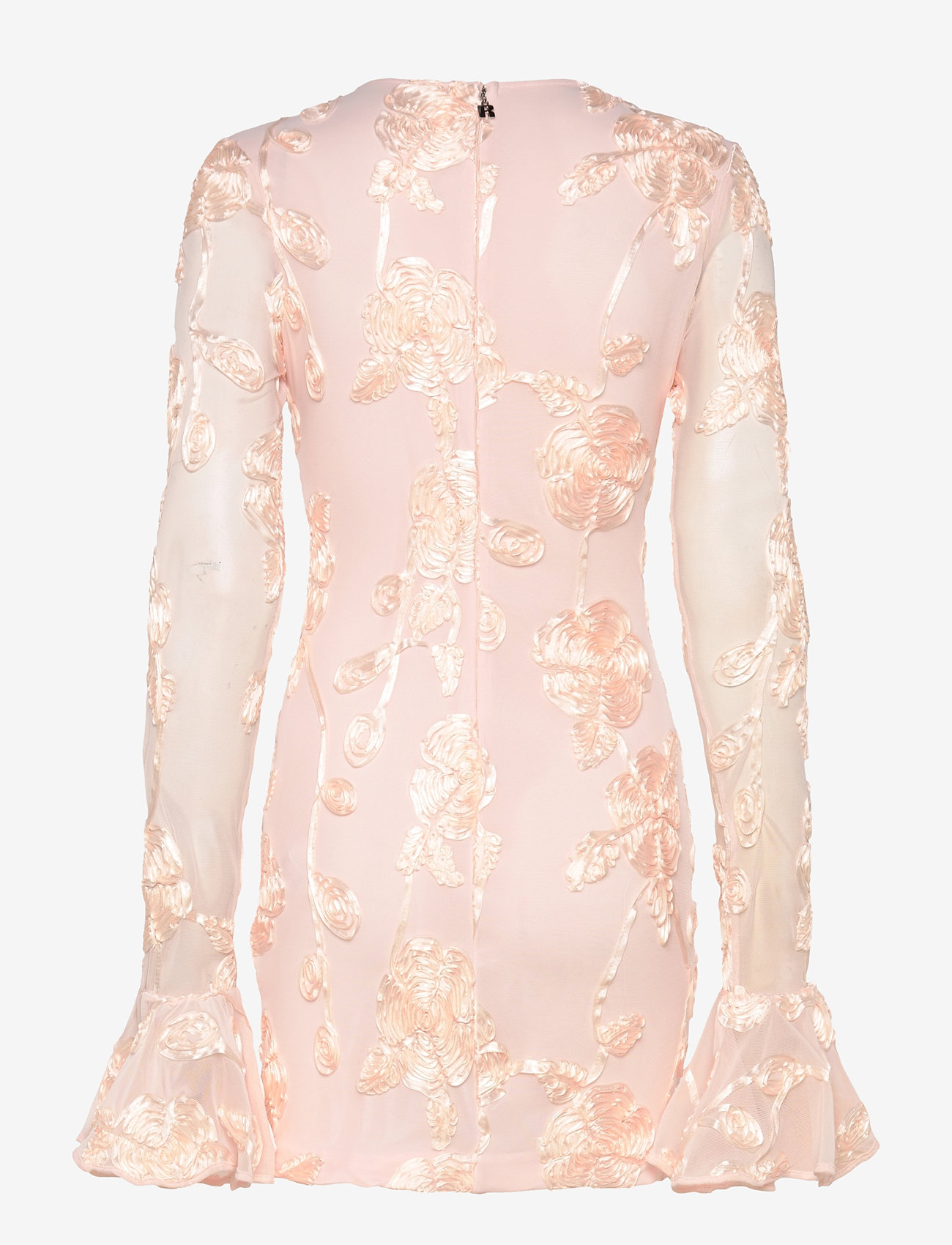 ROTATE Birger Christensen - FLOWER MESH MINI DRESS - festklänningar - angel wing (blush) comb. - 1