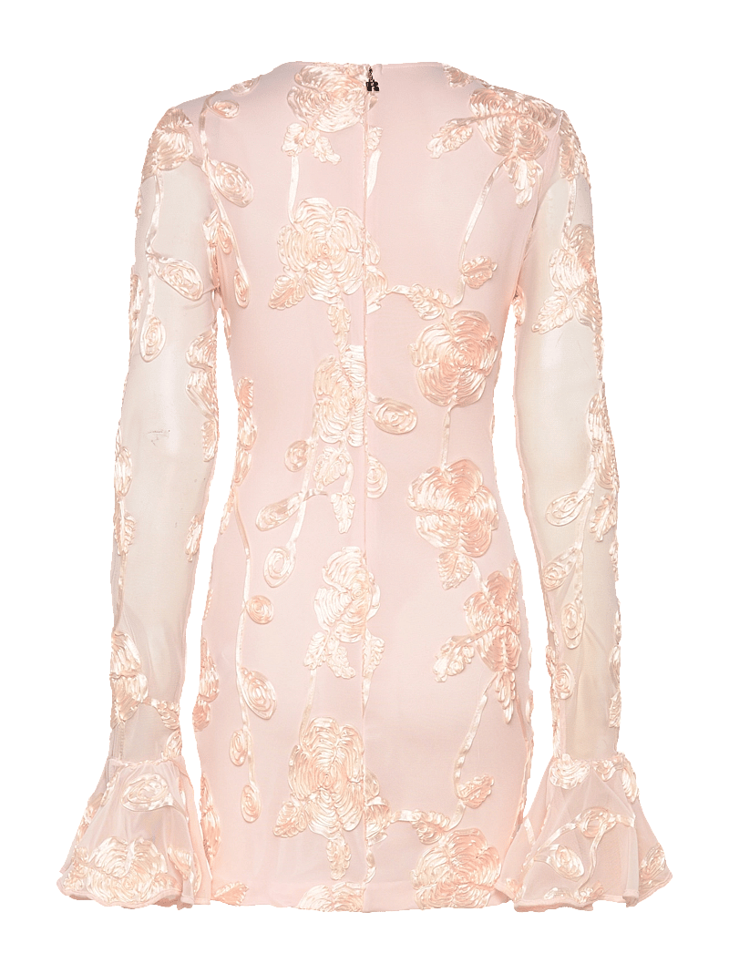 ROTATE Birger Christensen - FLOWER MESH MINI DRESS - festklänningar - angel wing (blush) comb. - 1