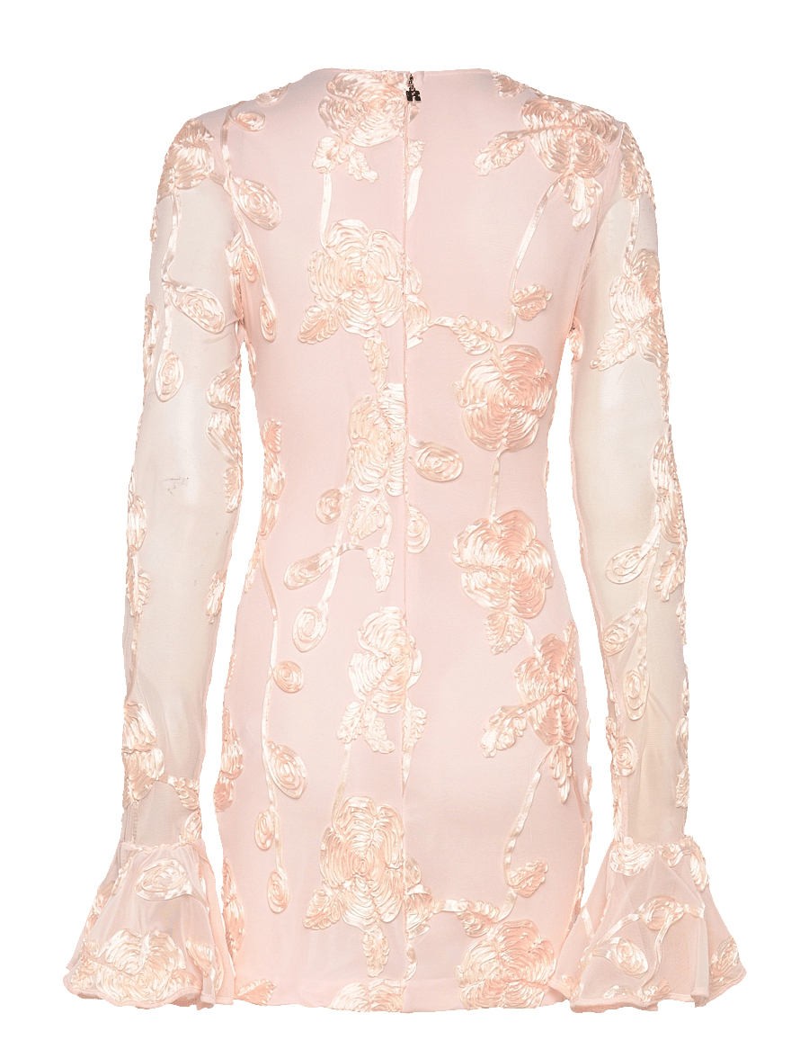 ROTATE - FLOWER MESH MINI DRESS - angel wing (blush) comb. - 1