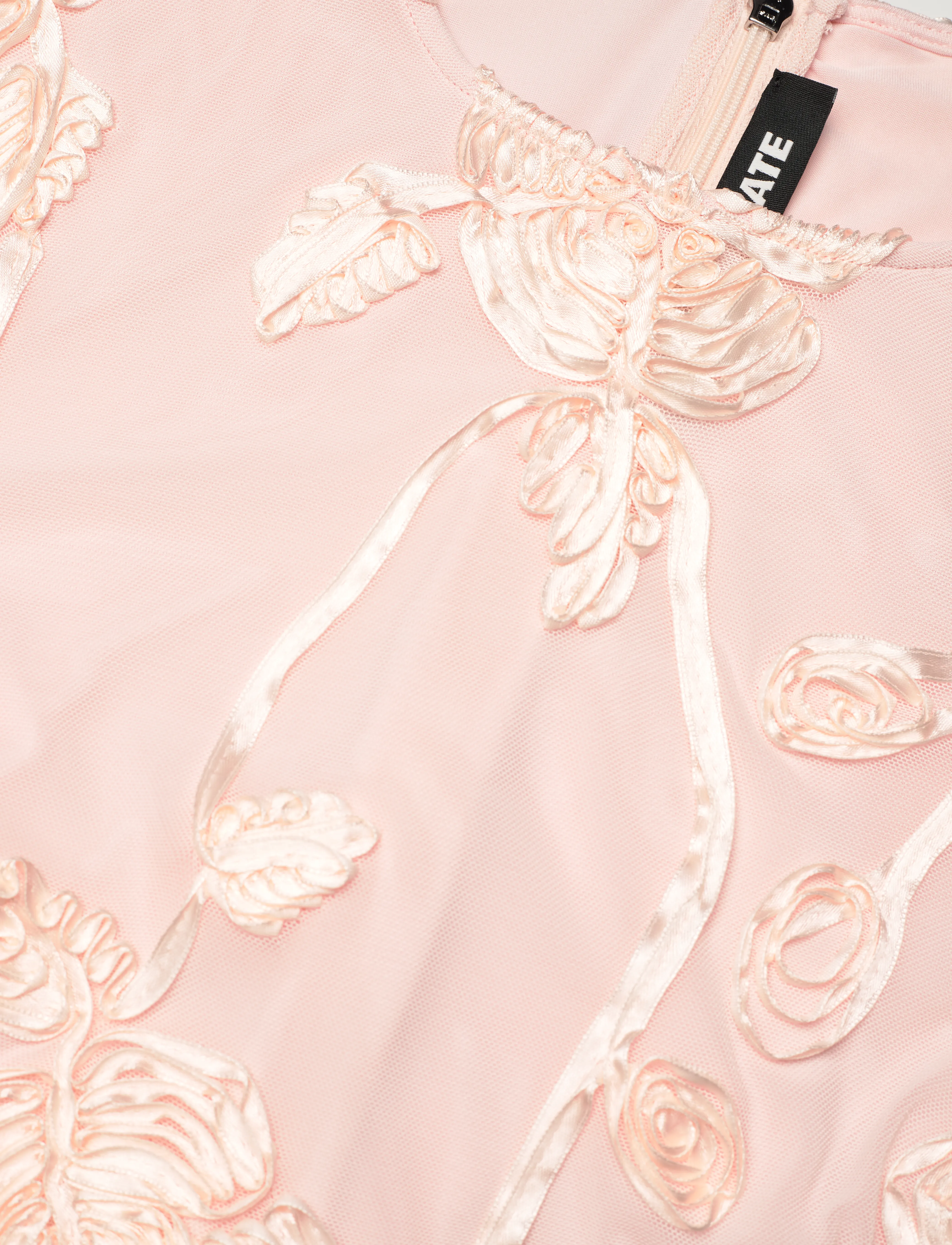 ROTATE - FLOWER MESH MINI DRESS - angel wing (blush) comb. - 2