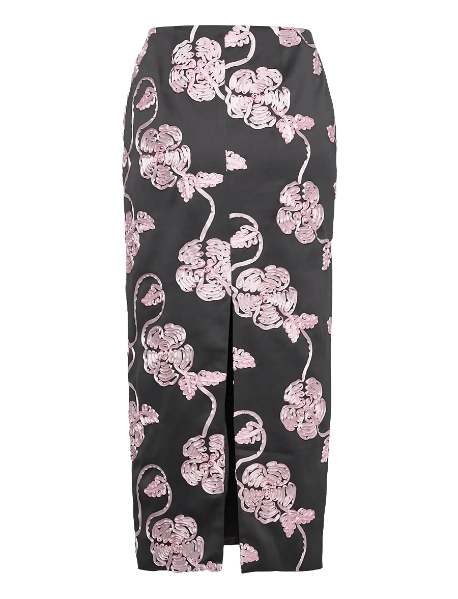 ROTATE - Maxi Pencil Skirt - jupes crayon - gray pinstripe comb. - 1