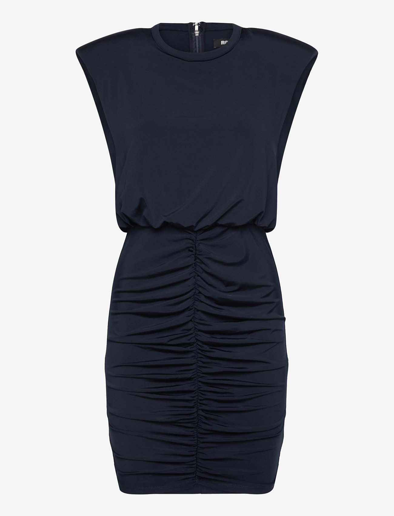 ROTATE - Slinky Ruched Mini Dress - Īsas kleitas - sky captain (dark blue) - 0