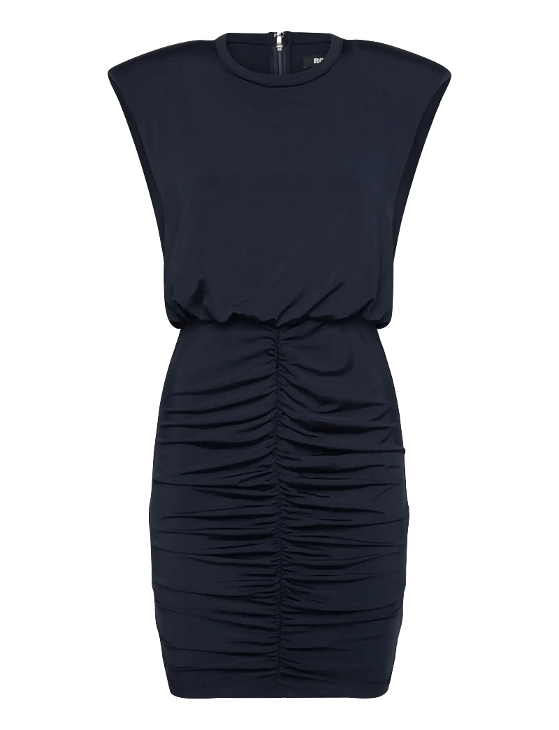 ROTATE - Slinky Ruched Mini Dress - Īsas kleitas - sky captain (dark blue) - 0