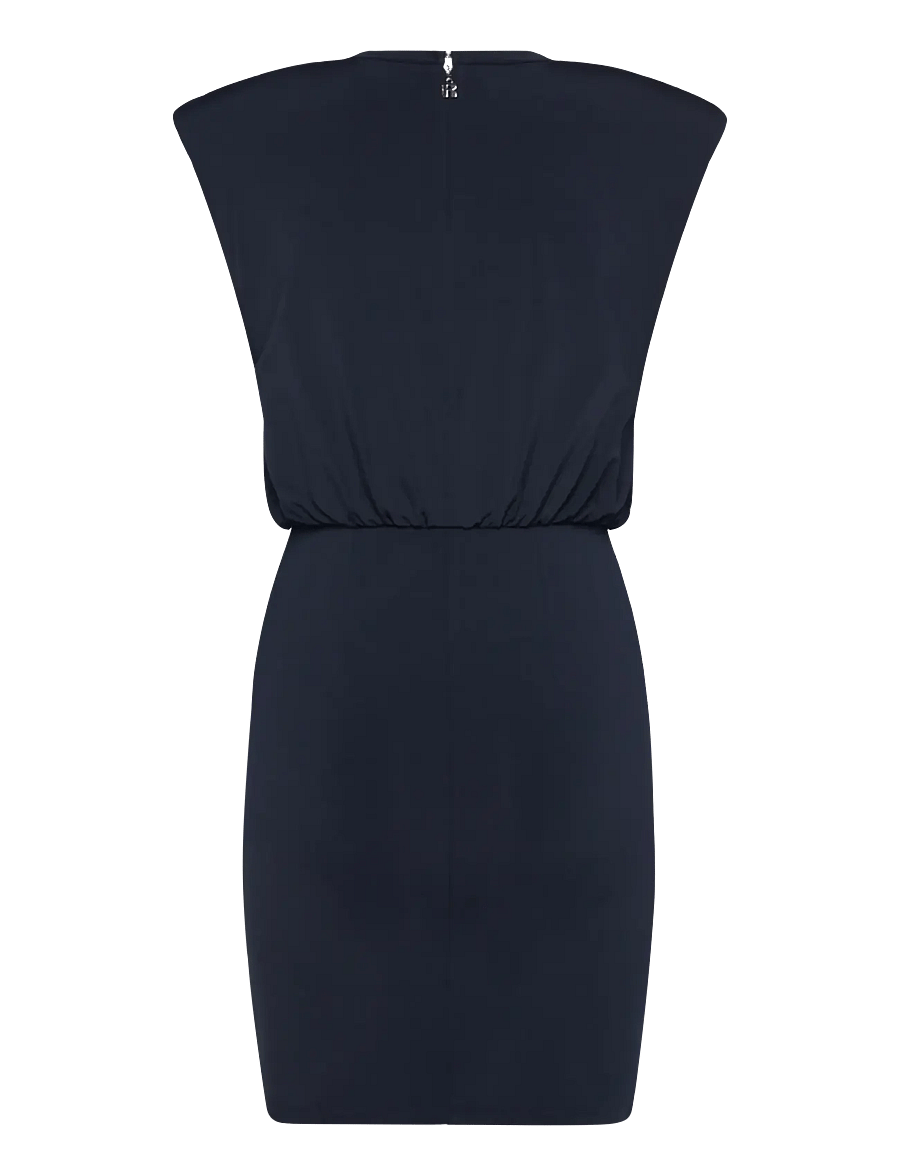 ROTATE - Slinky Ruched Mini Dress - korte kjoler - sky captain (dark blue) - 1