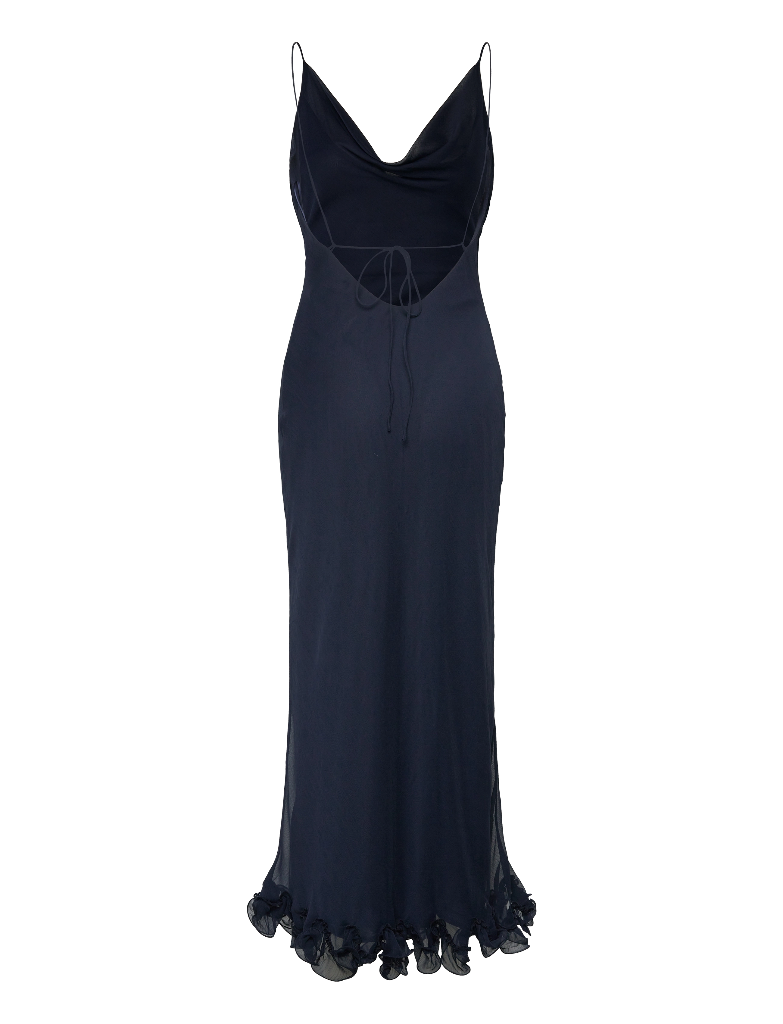 ROTATE - CHIFFON RUFFLE SLIP DRESS - sky captain (dark blue) - 1