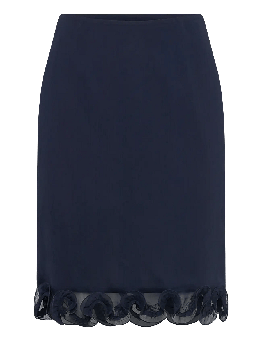 ROTATE - Chiffon Ruffle Skirt - ołówkowe spódnice - sky captain (dark blue) - 0