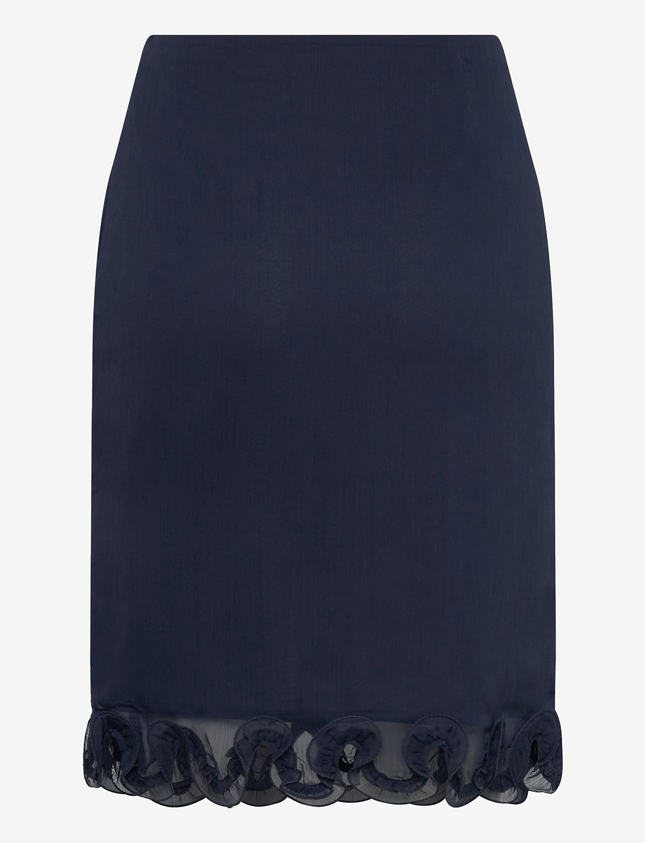 ROTATE Birger Christensen - Chiffon Ruffle Skirt - bleistiftröcke - sky captain (dark blue) - 1