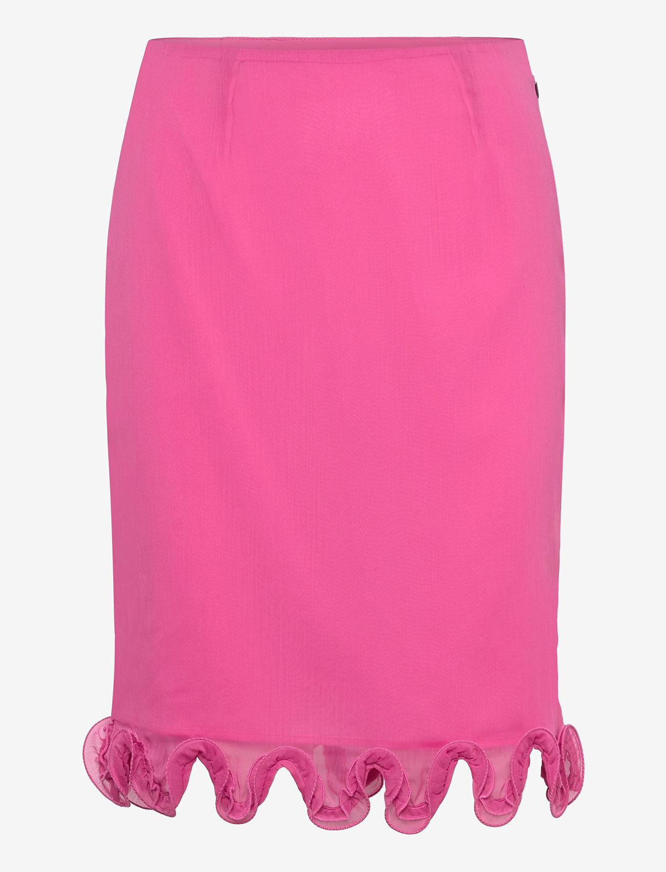 ROTATE Birger Christensen - Chiffon Ruffle Skirt - bleistiftröcke - carmine rose (pink) - 0