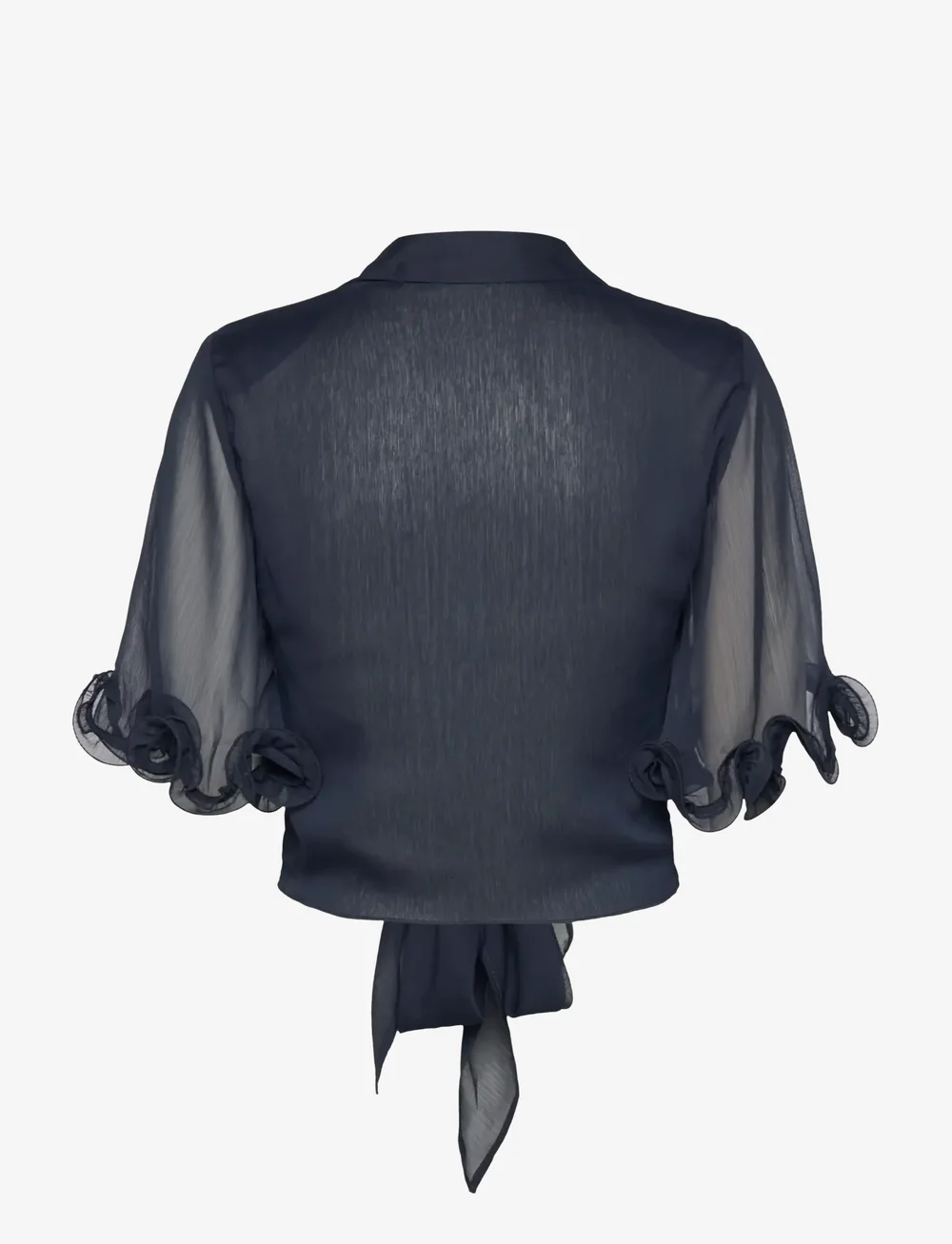 ROTATE Birger Christensen - Chiffon Tied Top - palaidinės - sky captain (dark blue) - 1