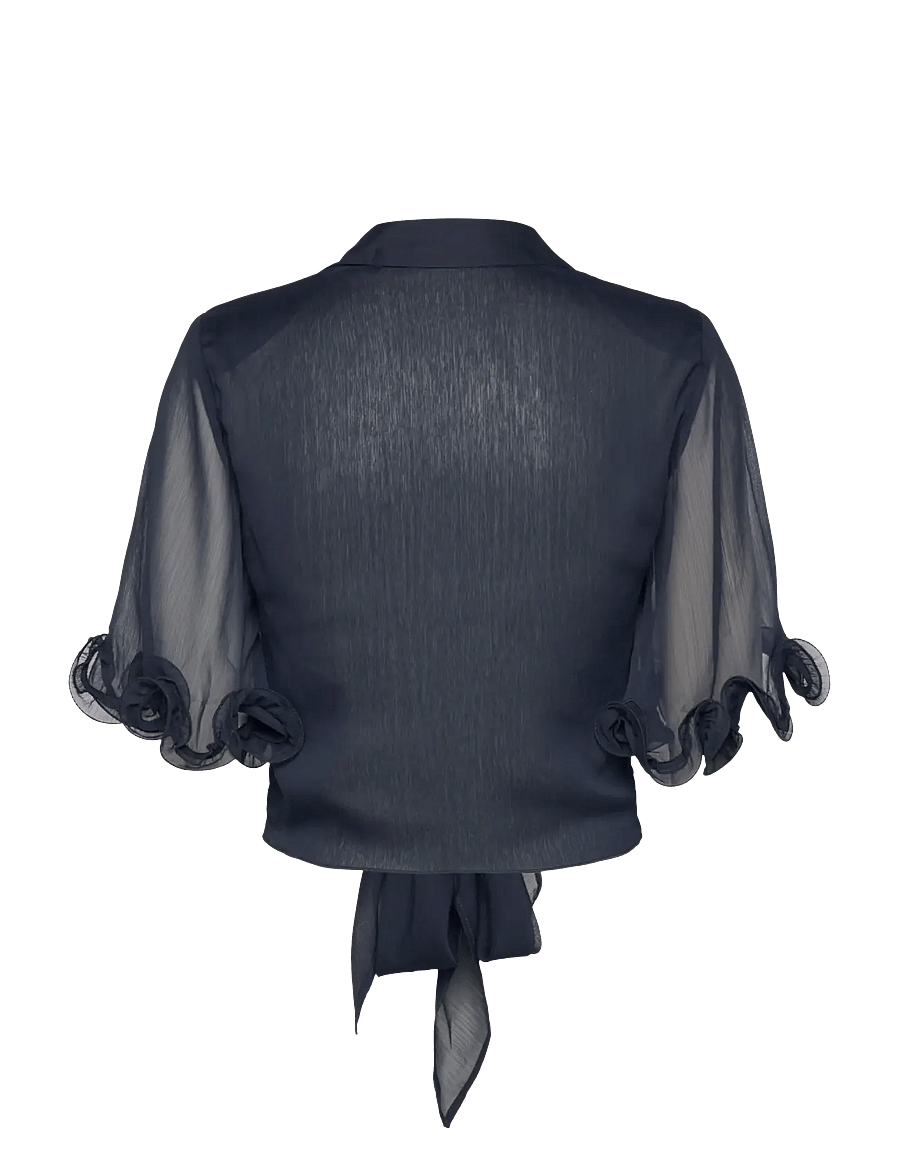 ROTATE - Chiffon Tied Top - sky captain (dark blue) - 1