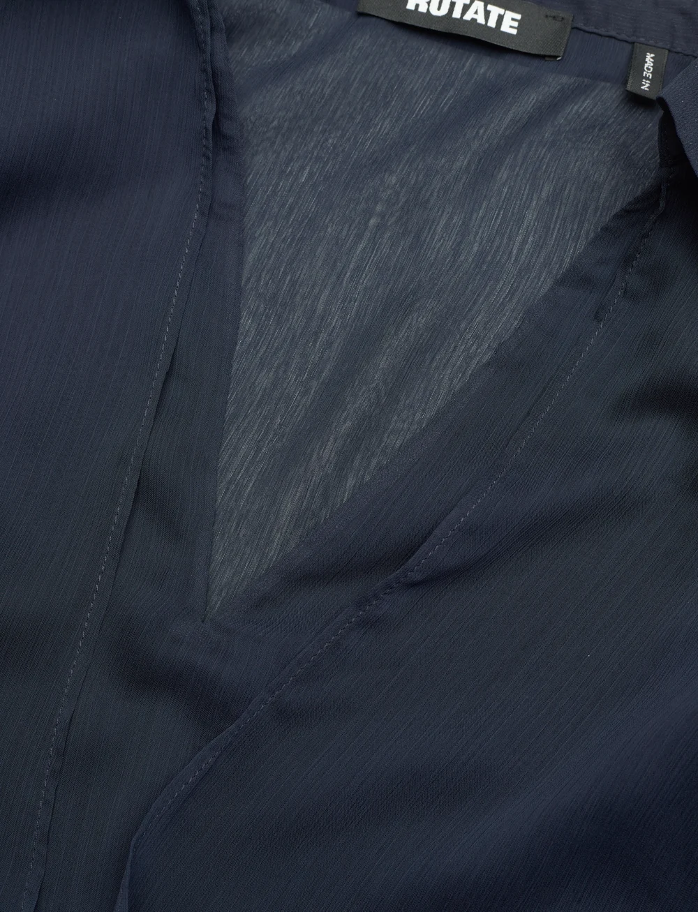 ROTATE Birger Christensen - Chiffon Tied Top - palaidinės - sky captain (dark blue) - 2