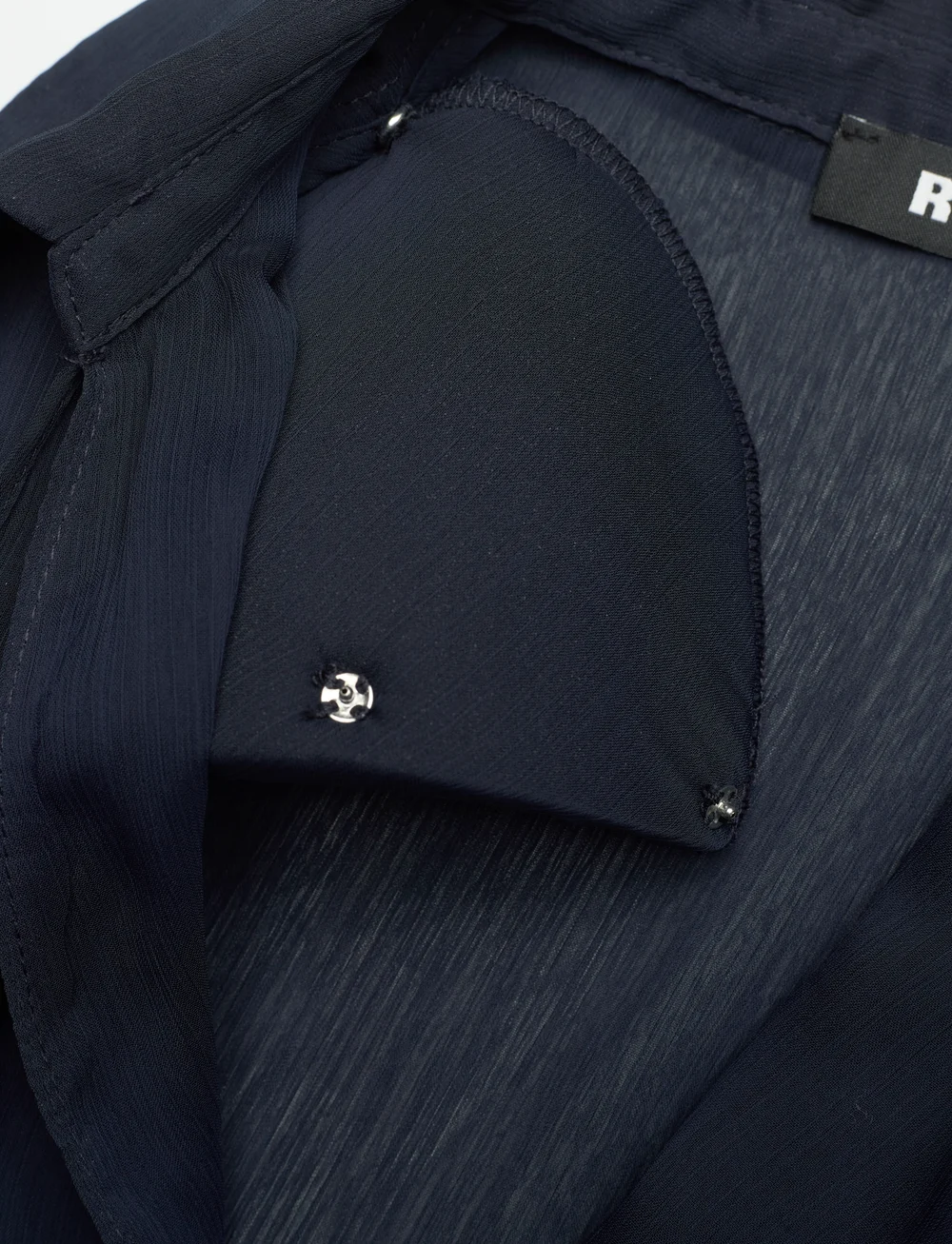 ROTATE Birger Christensen - Chiffon Tied Top - palaidinės - sky captain (dark blue) - 4