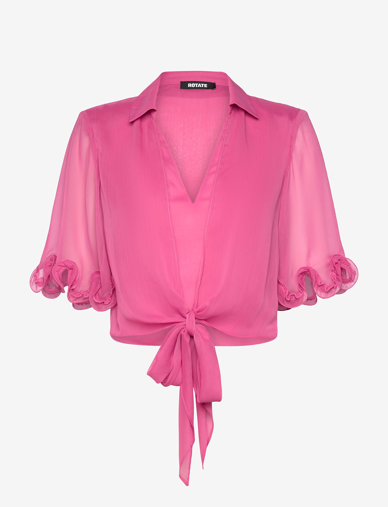 ROTATE Birger Christensen - Chiffon Tied Top - blusar - carmine rose (pink) - 0