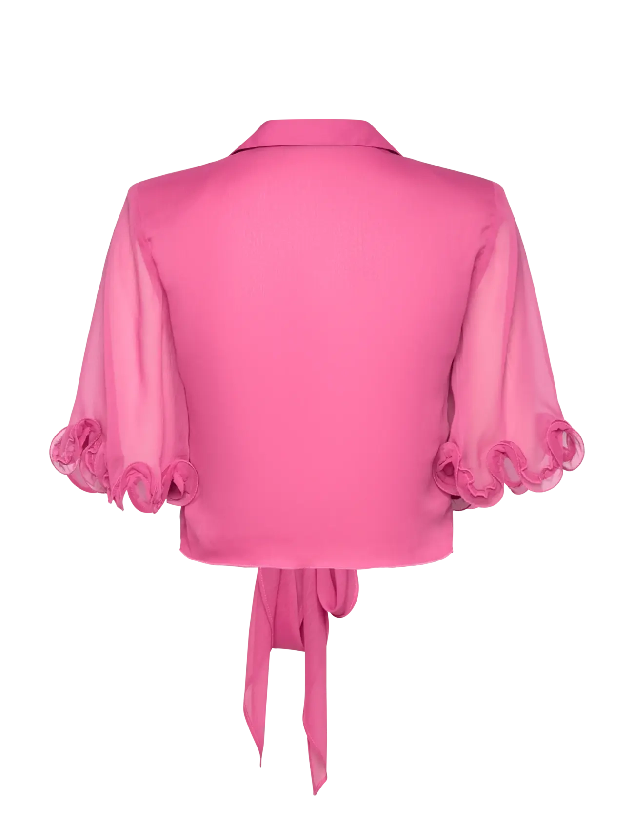 ROTATE - CHIFFON TIED TOP - blouses - carmine rose (pink) - 1