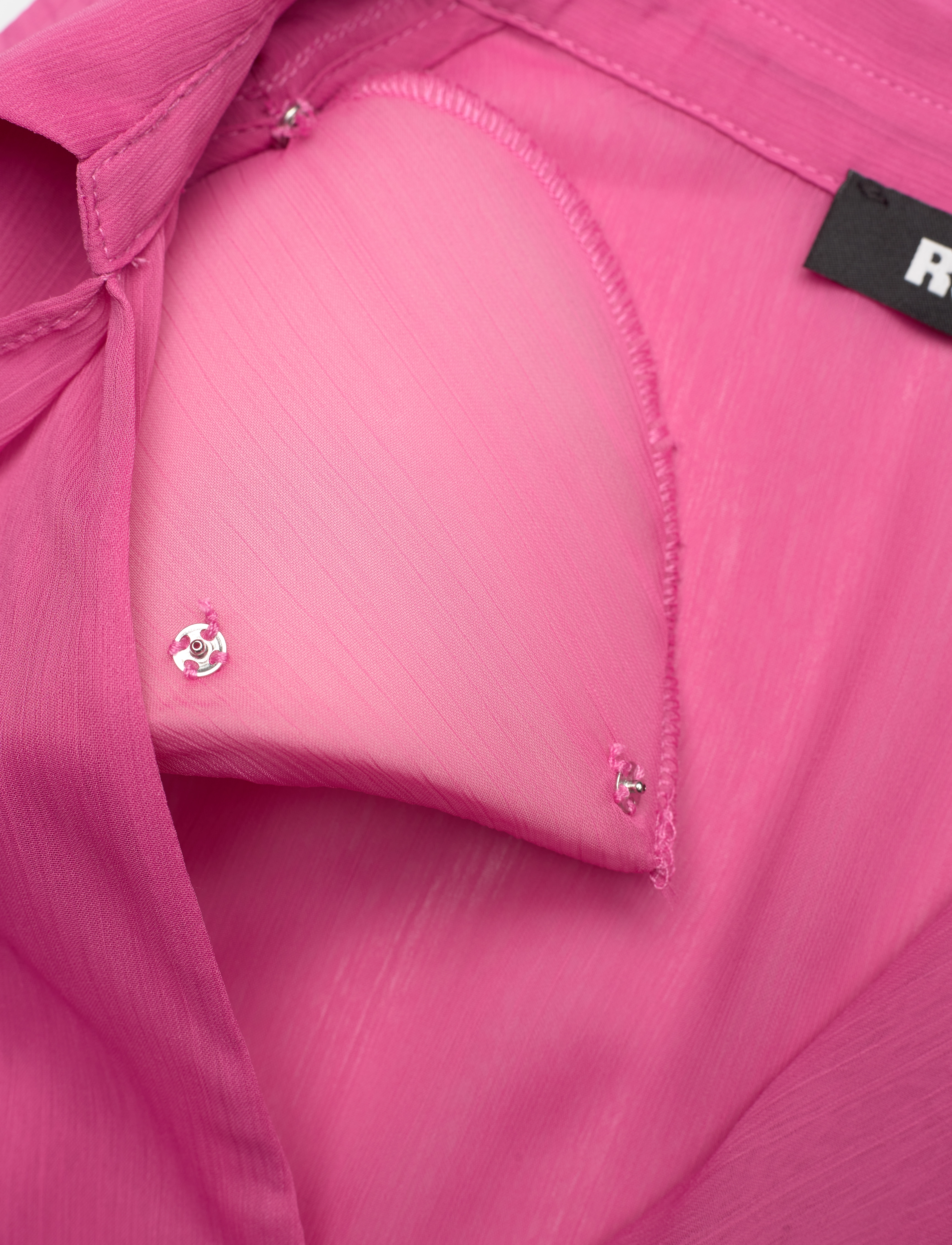ROTATE - CHIFFON TIED TOP - blouses - carmine rose (pink) - 3
