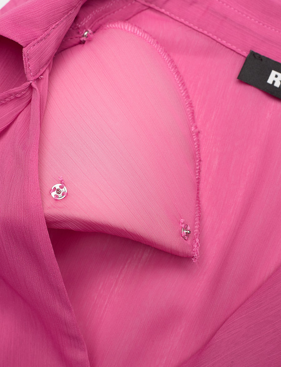 ROTATE - CHIFFON TIED TOP - blouses - carmine rose (pink) - 3