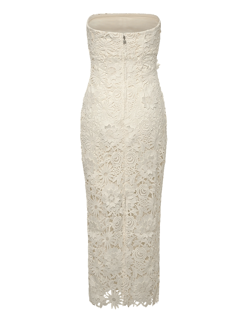 ROTATE Birger Christensen - 3D LACE MIDI DRESS - egret - 1